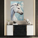 Horses 269 Canvas Art 18" x 24" / 45 x 60 cm / Black