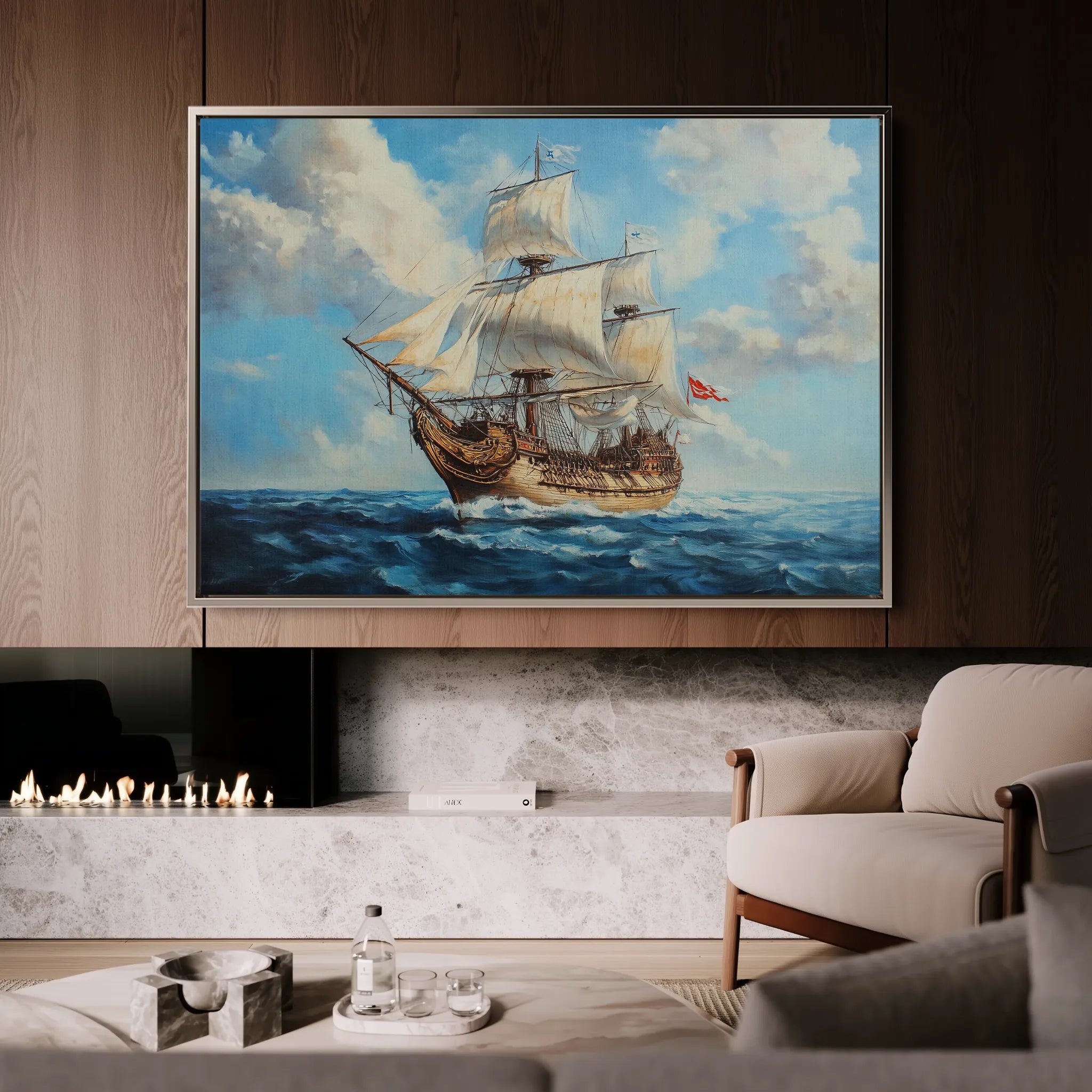 Landscape 269 Canvas Art 18" x 24" / 45 x 60 cm / Black