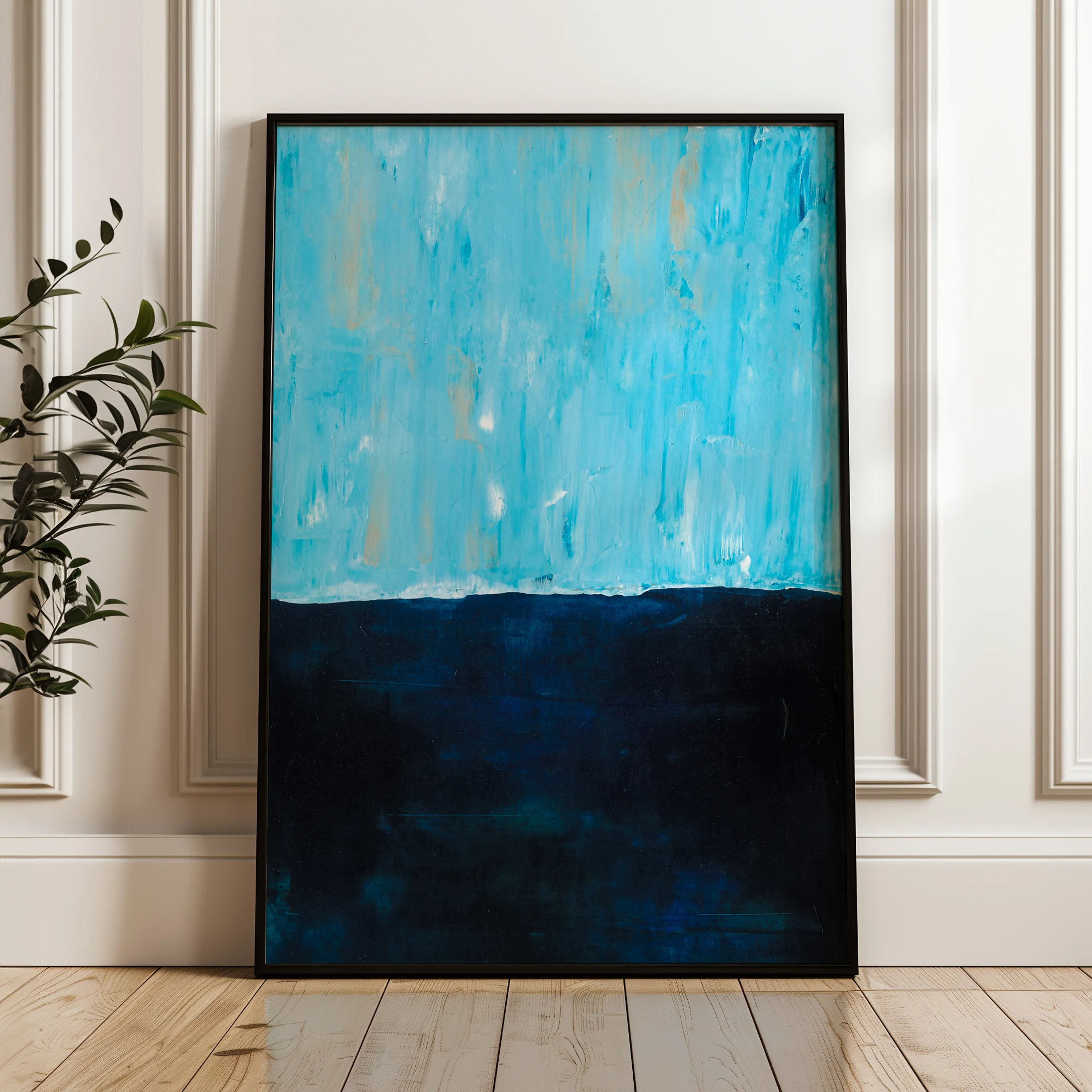 Abstract 270 Canvas Art 18" x 24" / 45 x 60 cm / Black