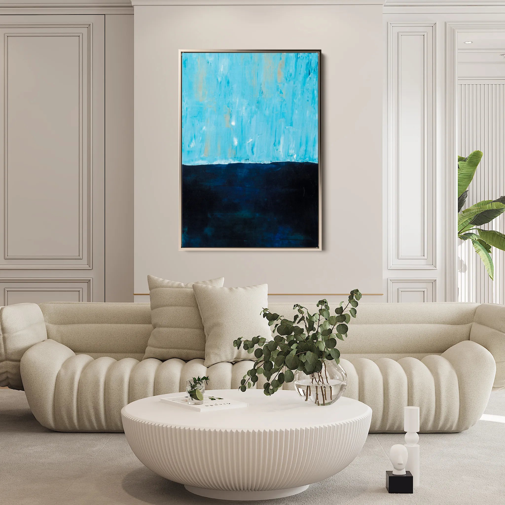 Abstract 270 Canvas Art 18" x 24" / 45 x 60 cm / Black