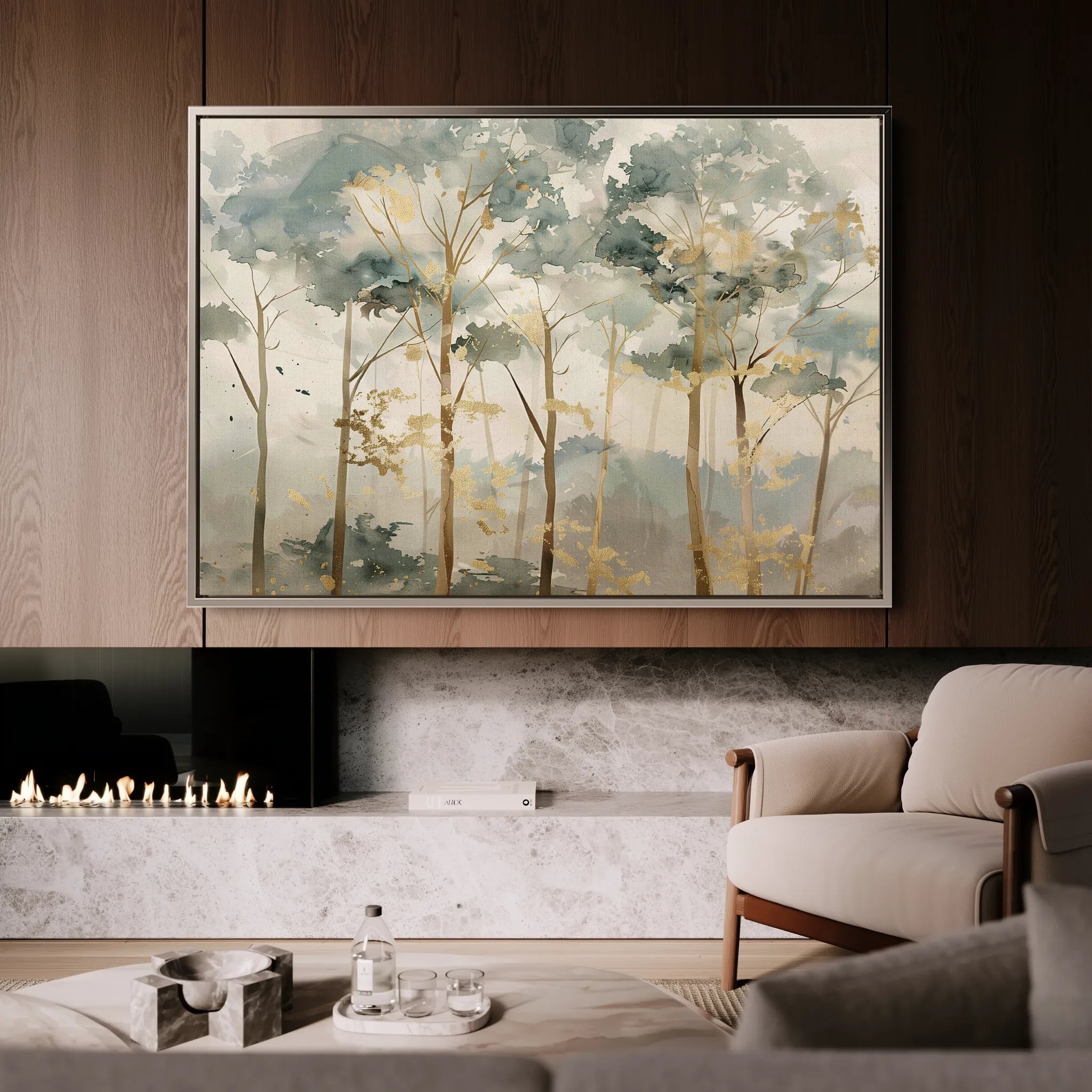 Floral 270 Canvas Art 18" x 24" / 45 x 60 cm / Black