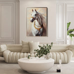 Horses 270 Canvas Art 18" x 24" / 45 x 60 cm / Black