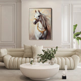 Horses 270 Canvas Art 18" x 24" / 45 x 60 cm / Black