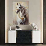 Horses 270 Canvas Art 18" x 24" / 45 x 60 cm / Black