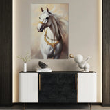Horses 270 Canvas Art 18" x 24" / 45 x 60 cm / Black