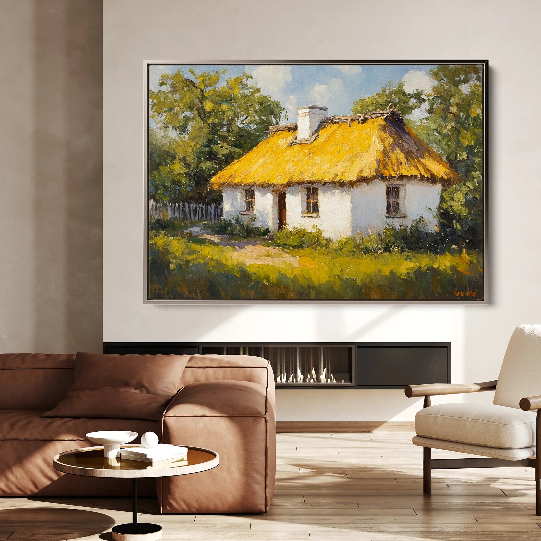 Landscape 270 Canvas Art 18" x 24" / 45 x 60 cm / Black
