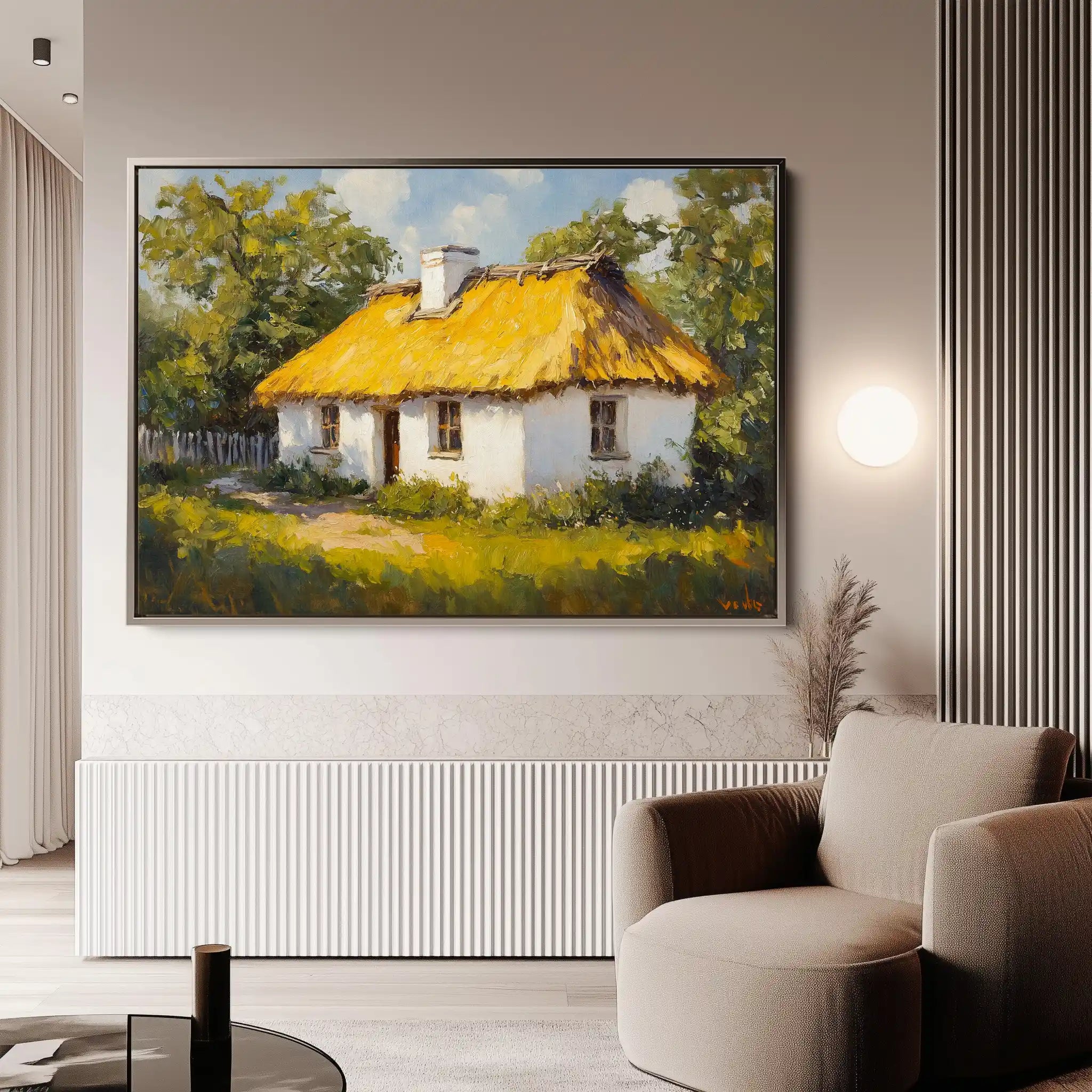 Landscape 270 Canvas Art 60 x 40 cm / Black