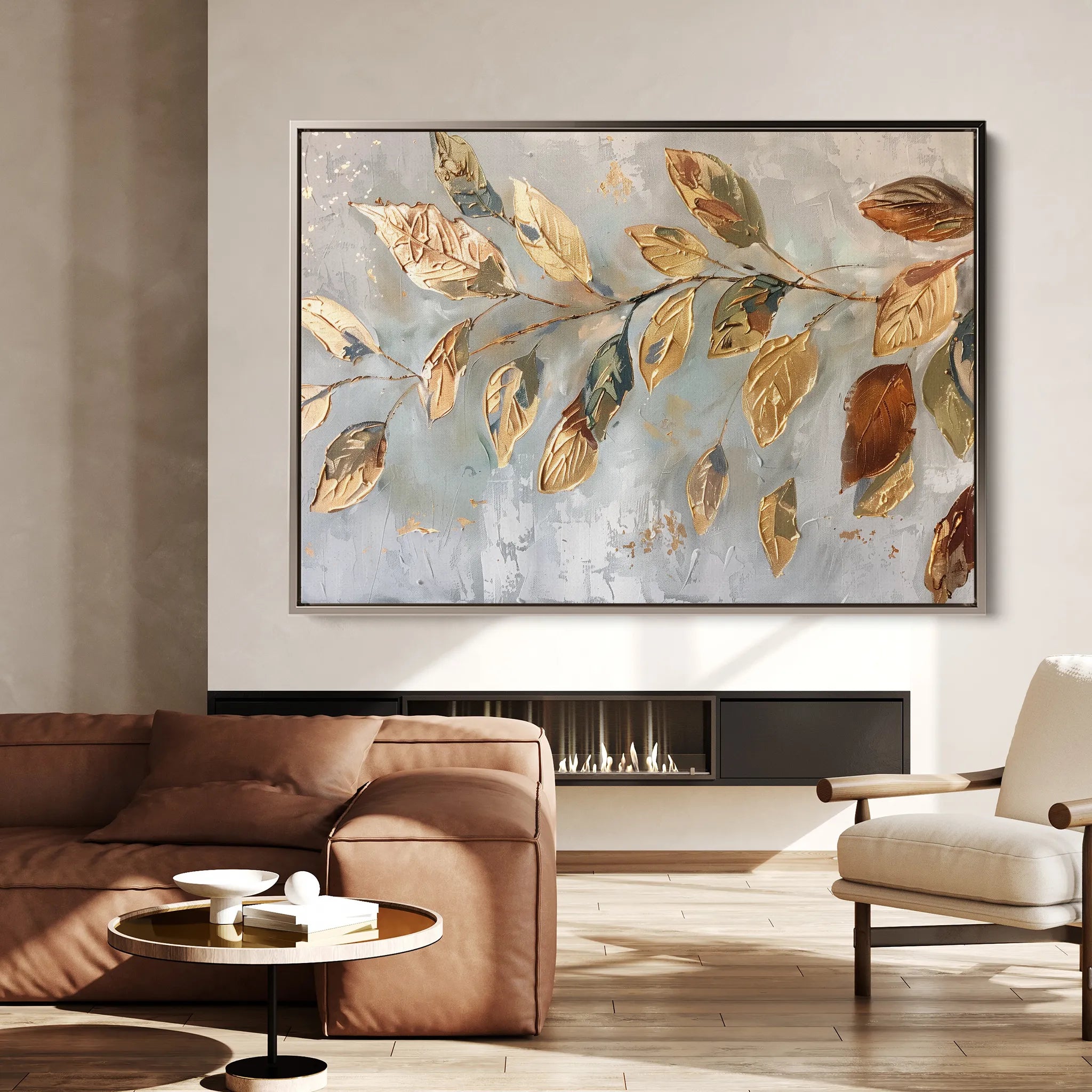 Floral 271 Canvas Art 18" x 24" / 45 x 60 cm / Black