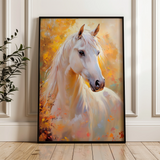 Horses 271 Canvas Art 18" x 24" / 45 x 60 cm / Black