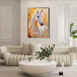 Horses 271 Canvas Art 18" x 24" / 45 x 60 cm / Black