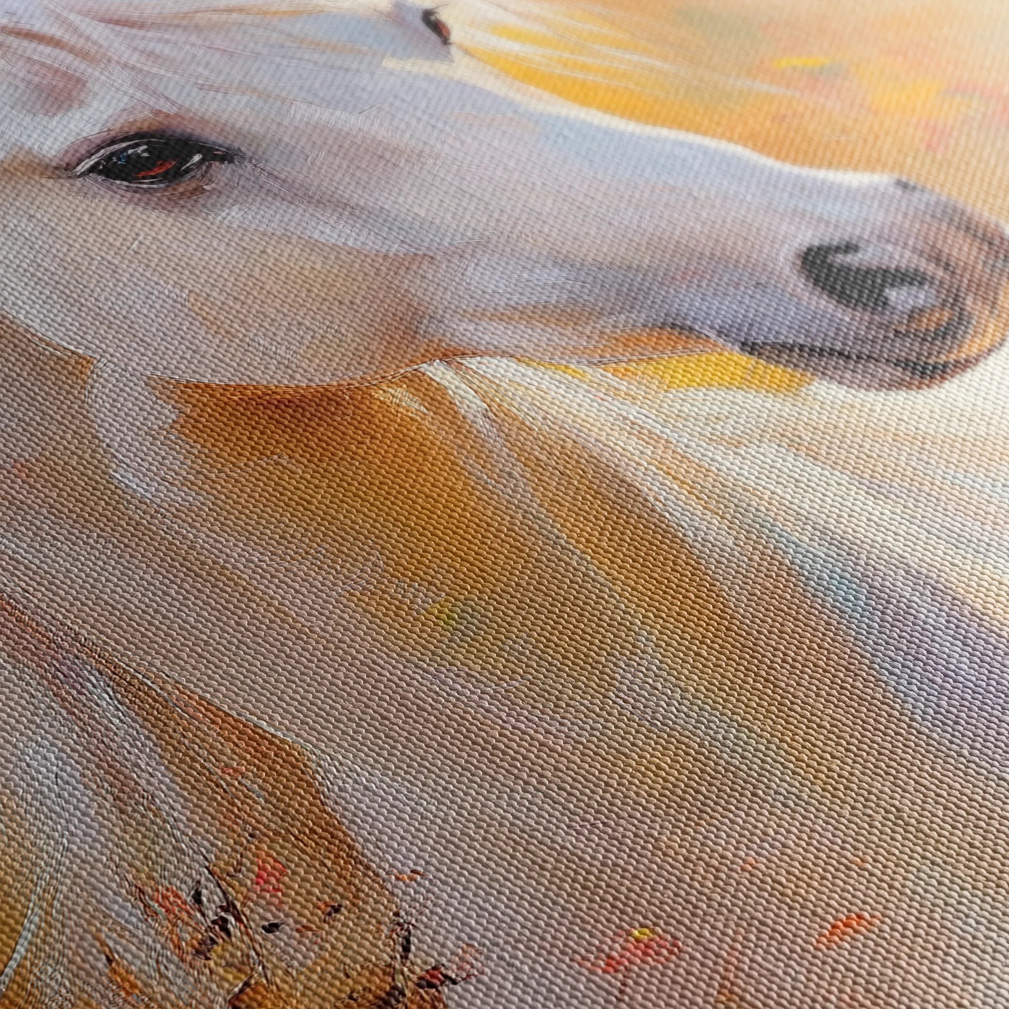 Horses 271 Canvas Art 18" x 24" / 45 x 60 cm / Black