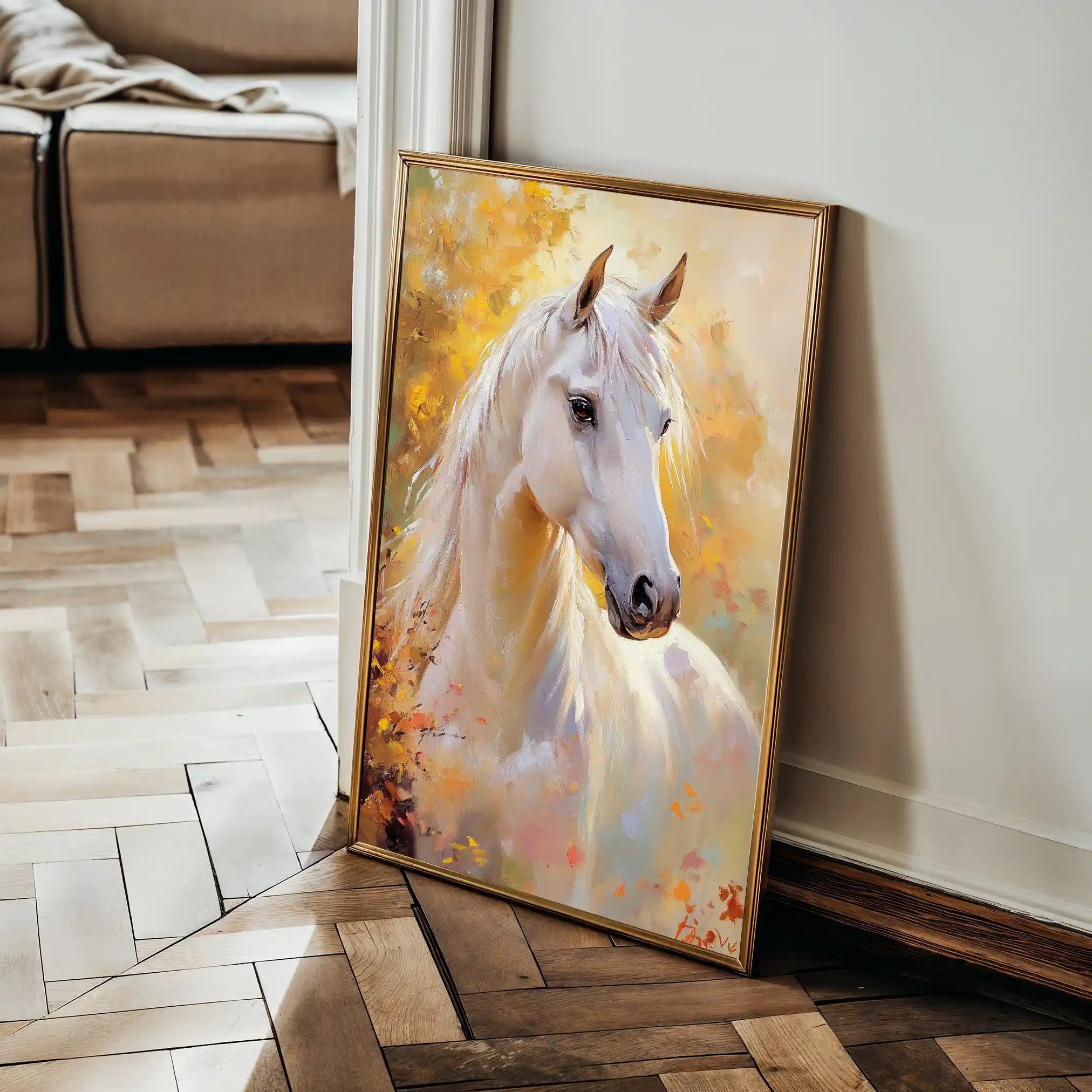 Horses 271 Canvas Art 60 x 40 cm / Black