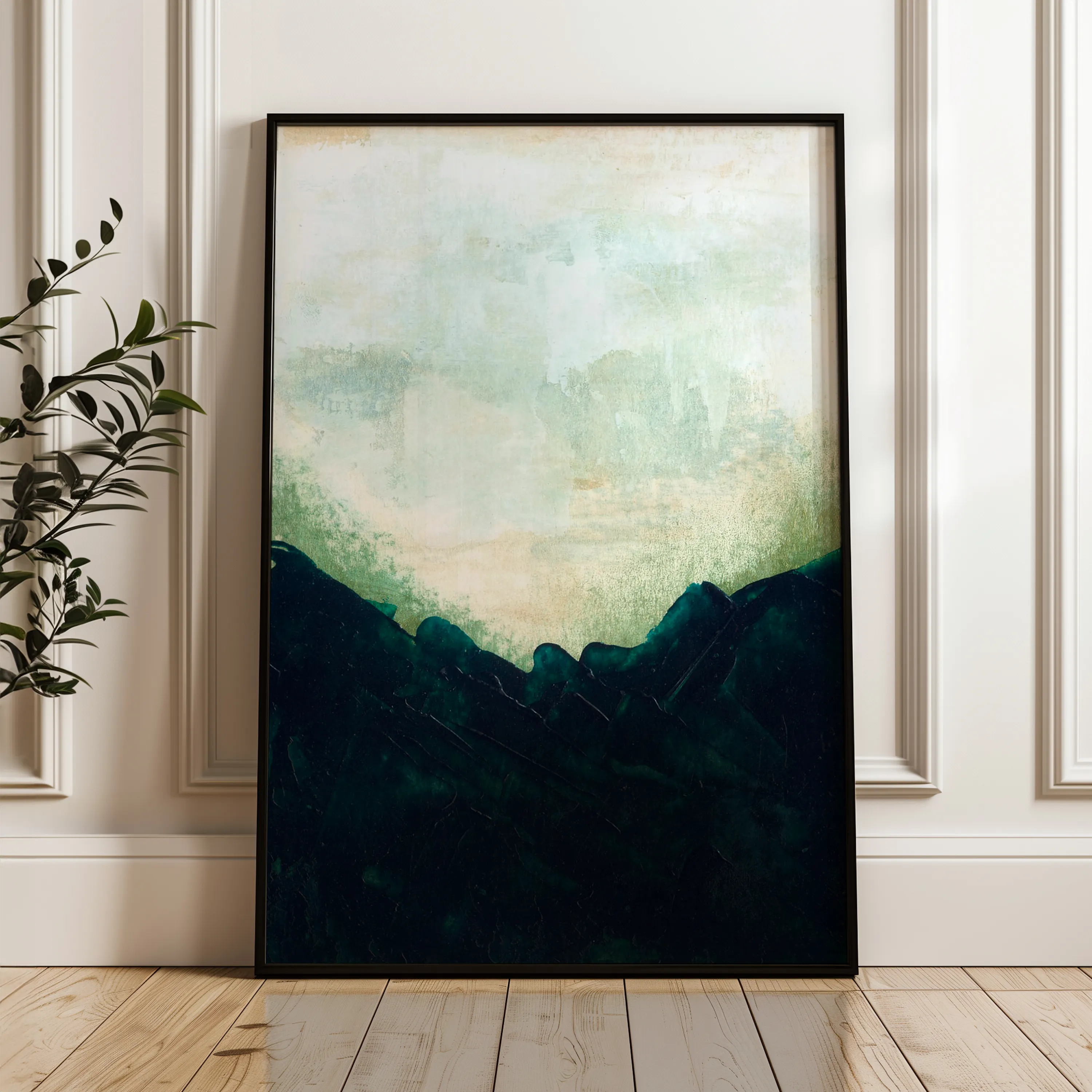 Abstract 272 Canvas Art 18" x 24" / 45 x 60 cm / Black