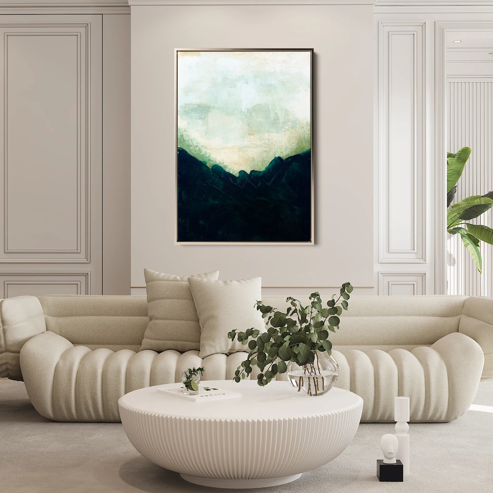 Abstract 272 Canvas Art 18" x 24" / 45 x 60 cm / Black