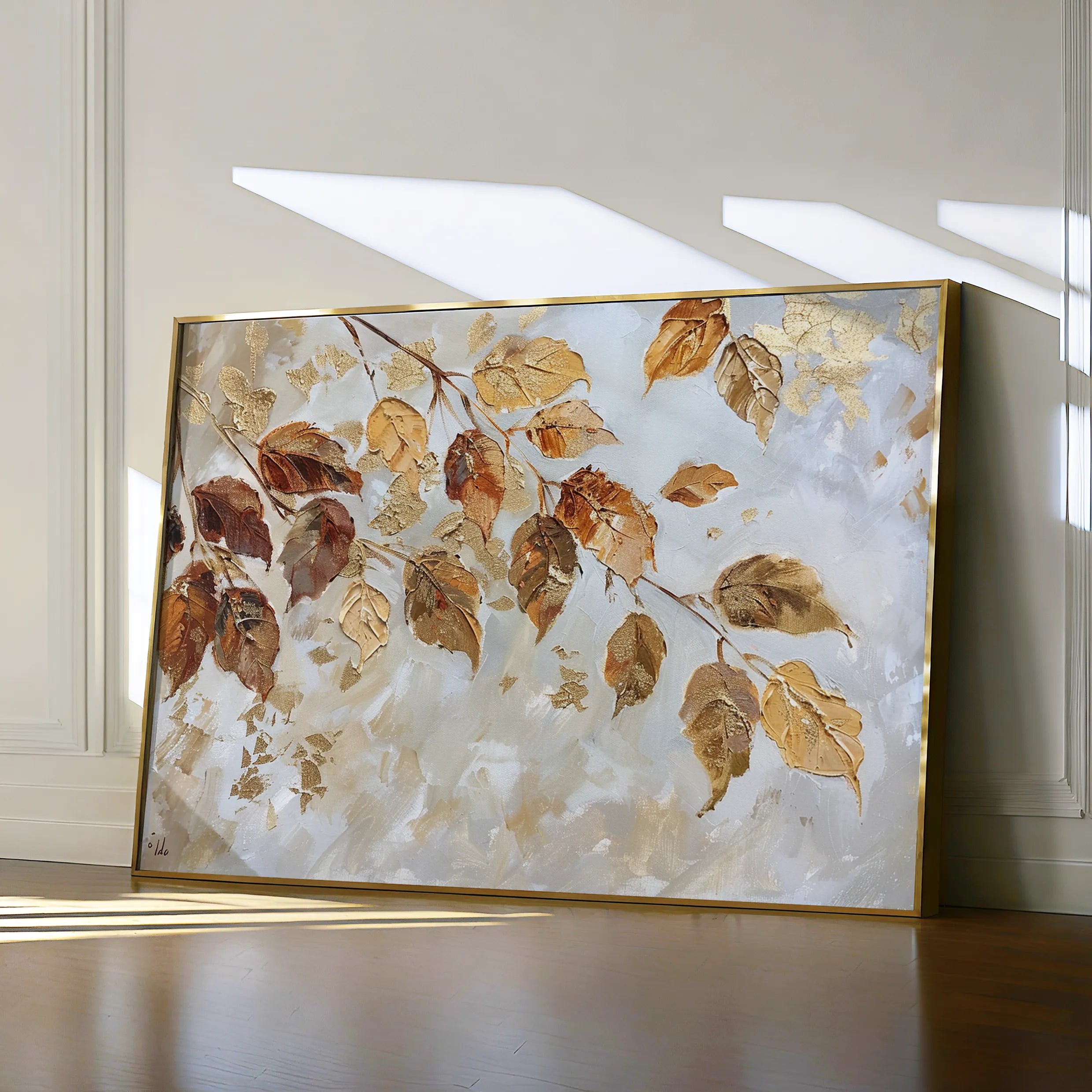 Floral 272 Canvas Art 18" x 24" / 45 x 60 cm / Black