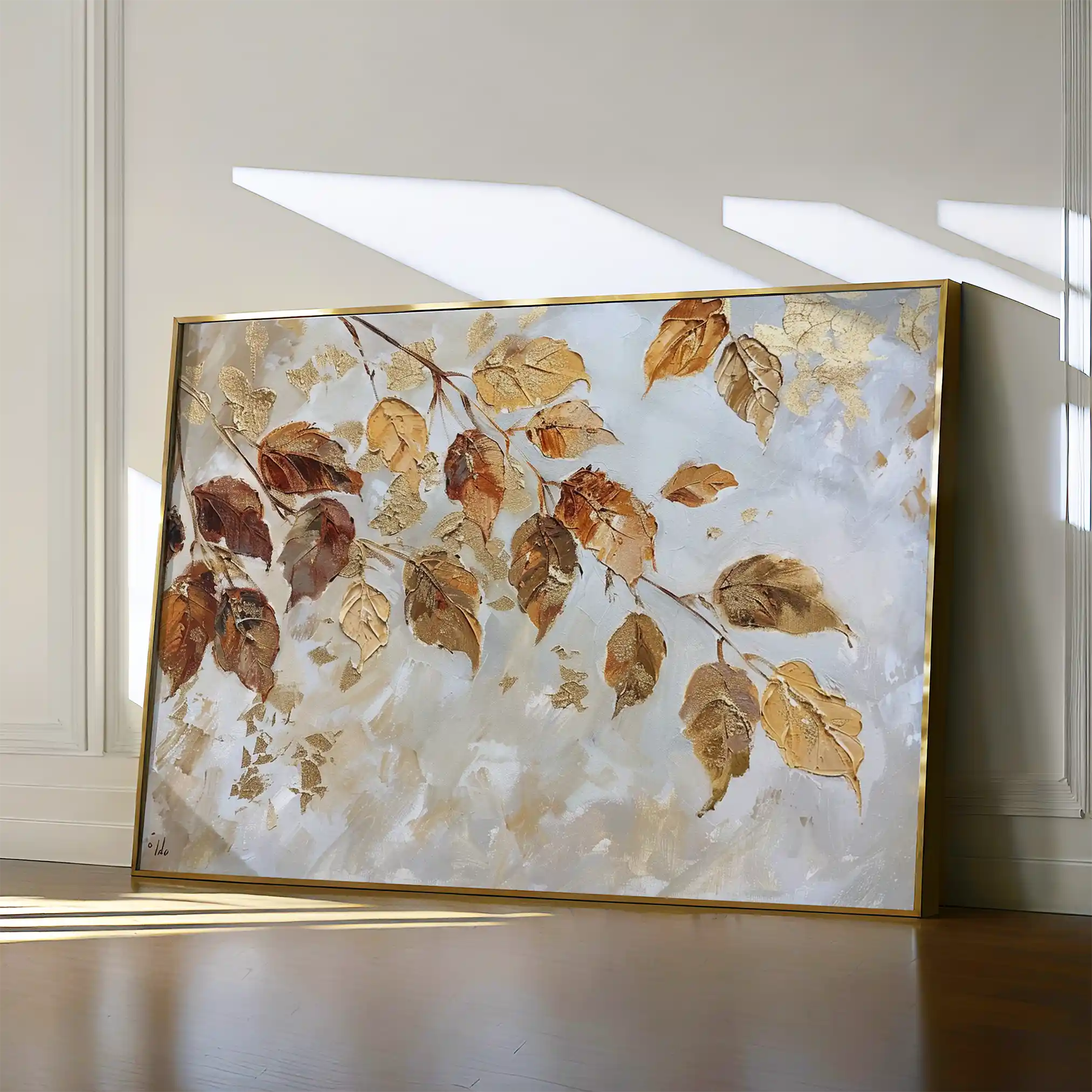 Floral 272 Canvas Art 60 x 40 cm / Black