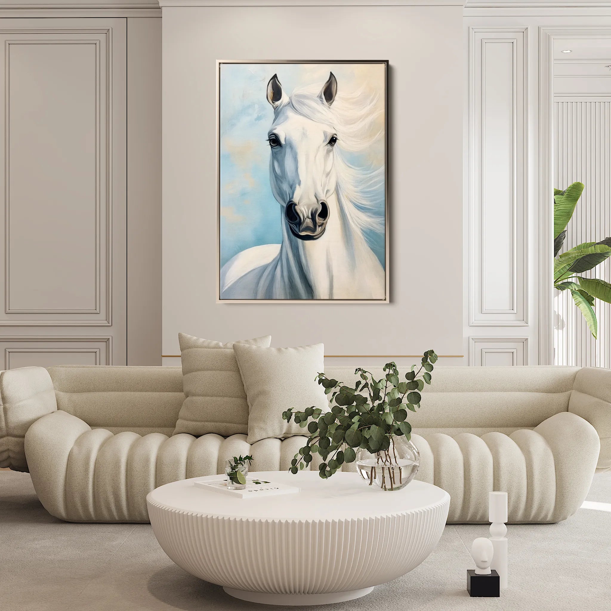 Horses 272 Canvas Art 18" x 24" / 45 x 60 cm / Black