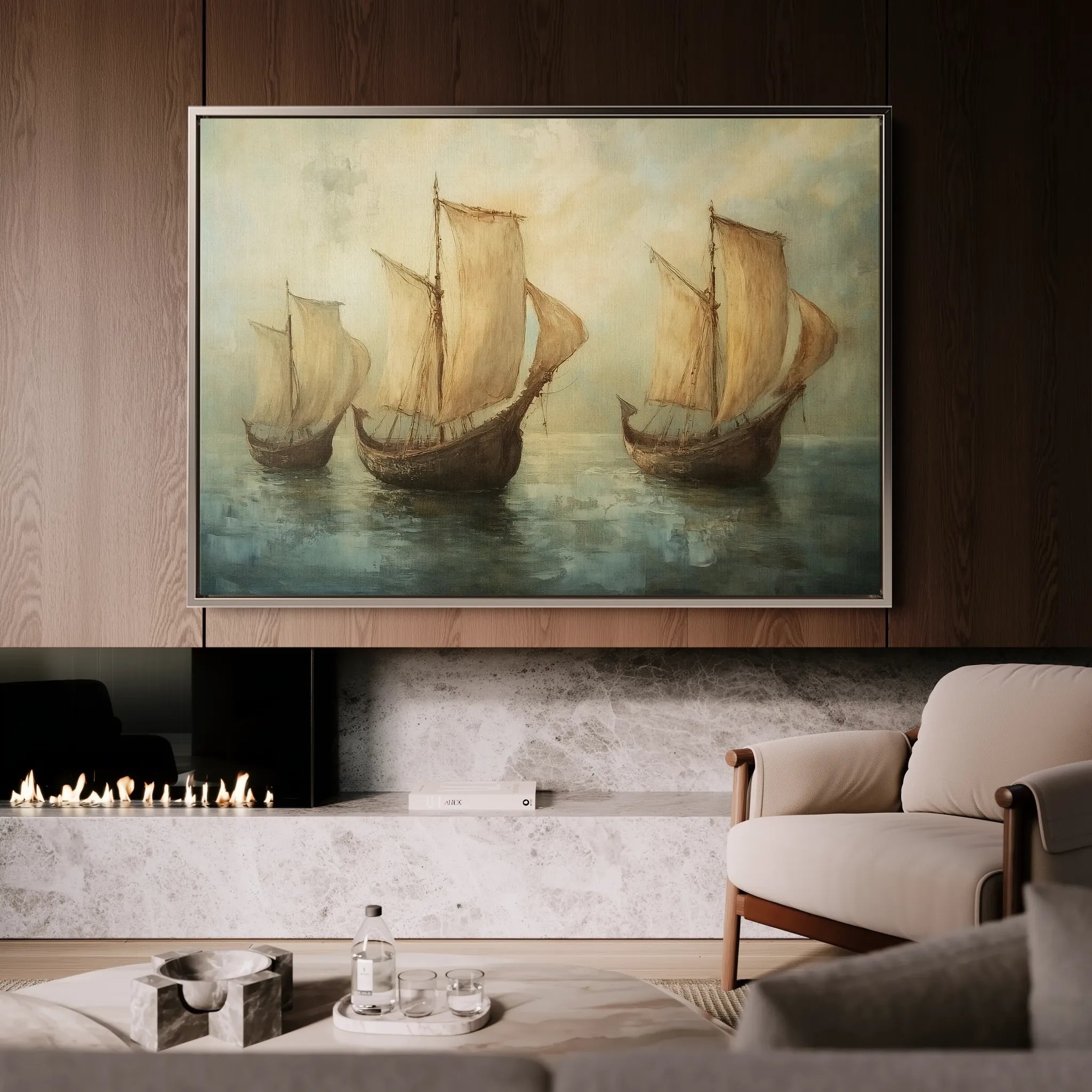 Landscape 272 Canvas Art 18" x 24" / 45 x 60 cm / Black