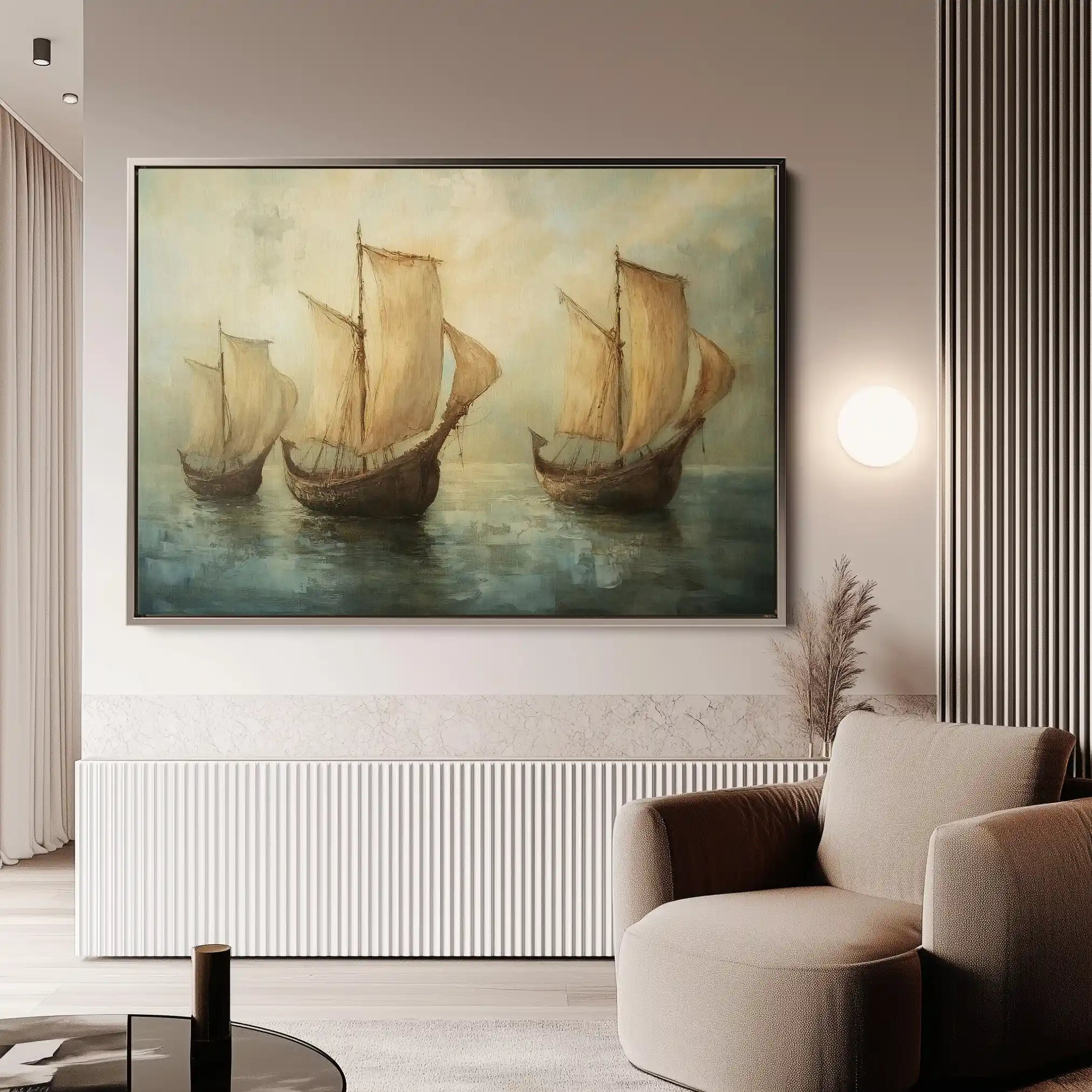 Landscape 272 Canvas Art 60 x 40 cm / Black