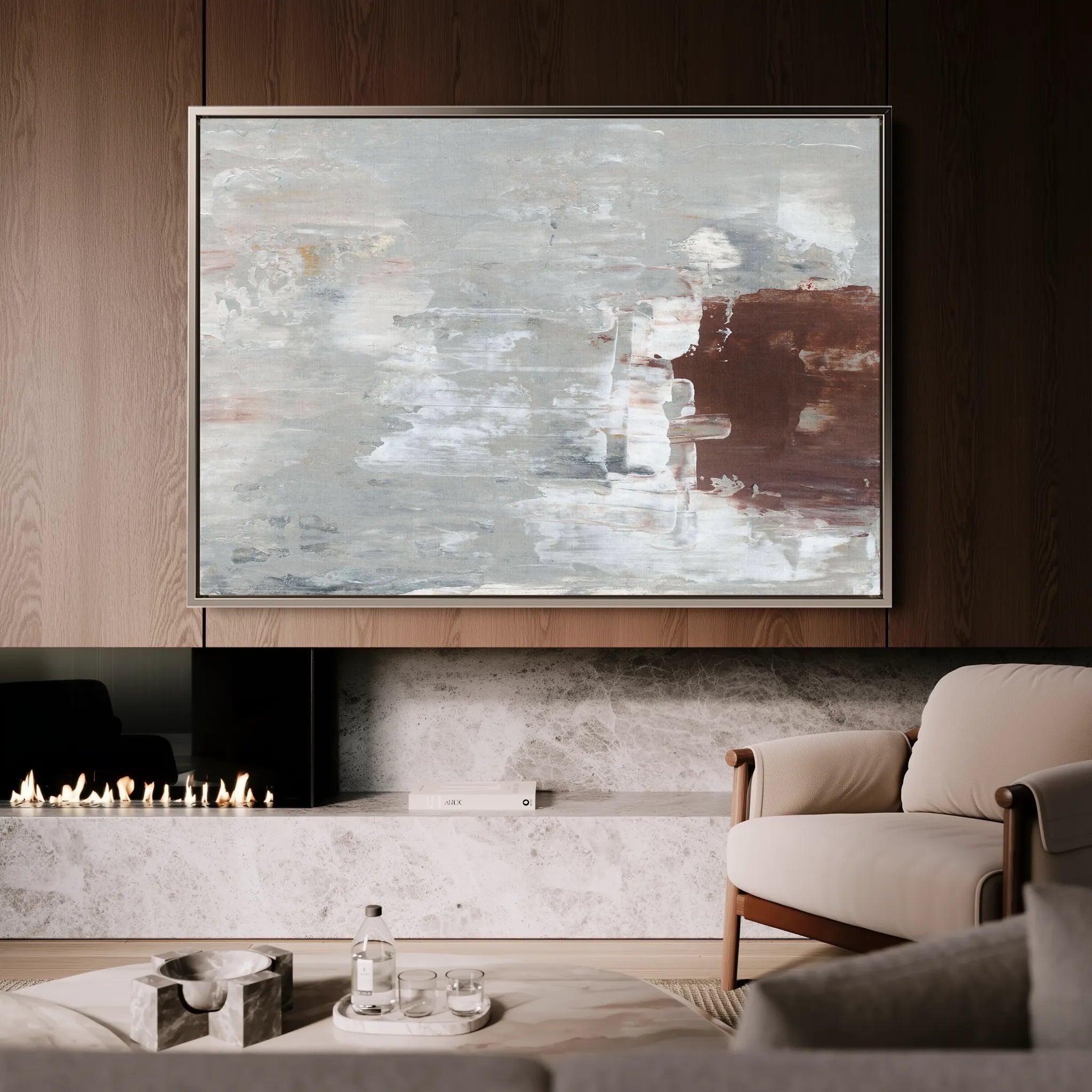 Abstract 273 Canvas Art 18" x 24" / 45 x 60 cm / Black
