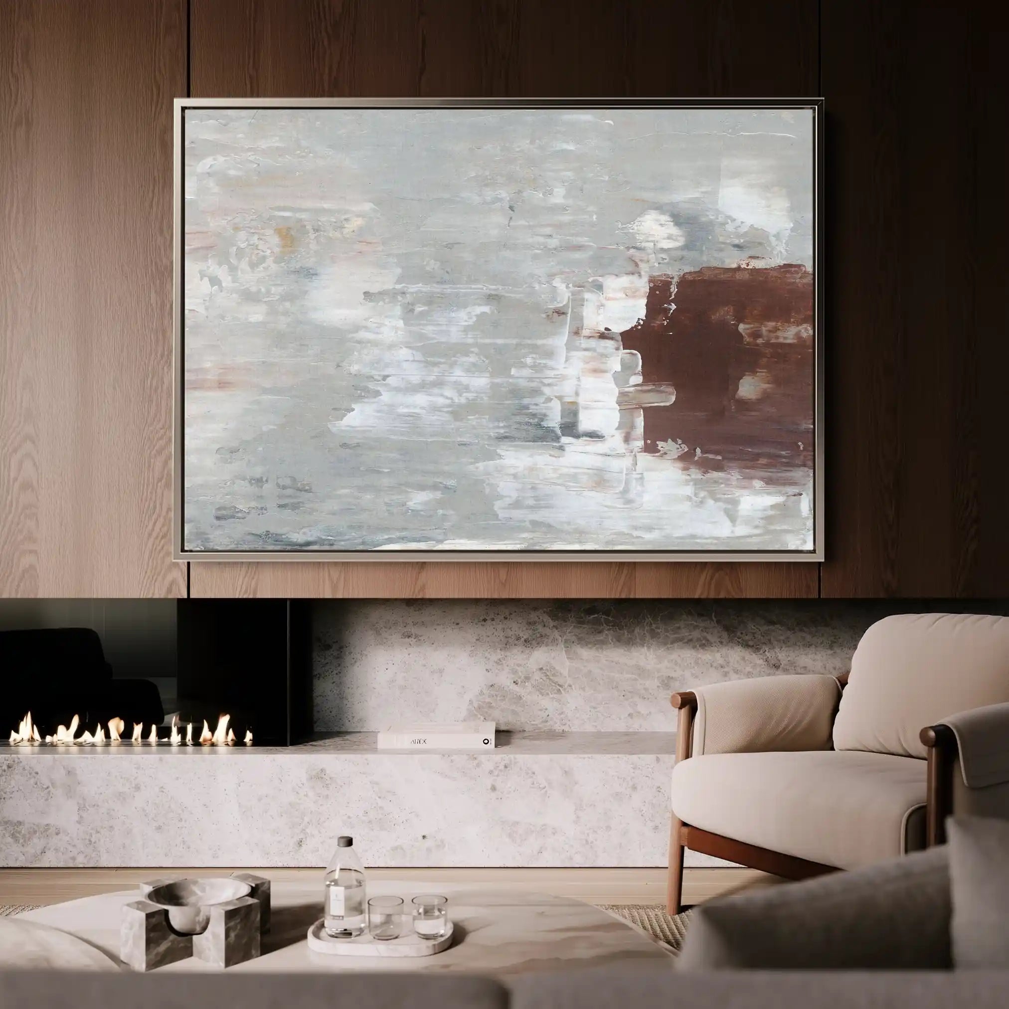 Abstract 273 Canvas Art 18" x 24" / 45 x 60 cm / Black