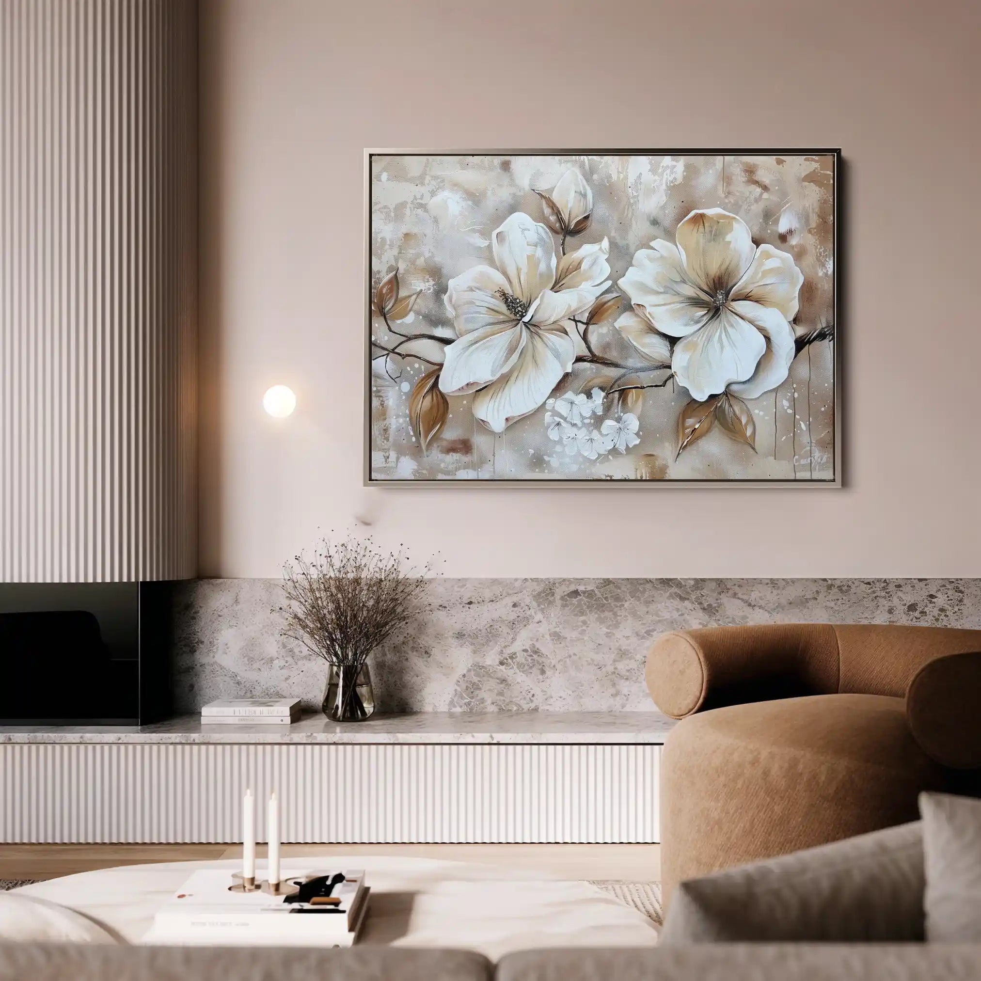 Floral 273 Canvas Art 60 x 40 cm / Black