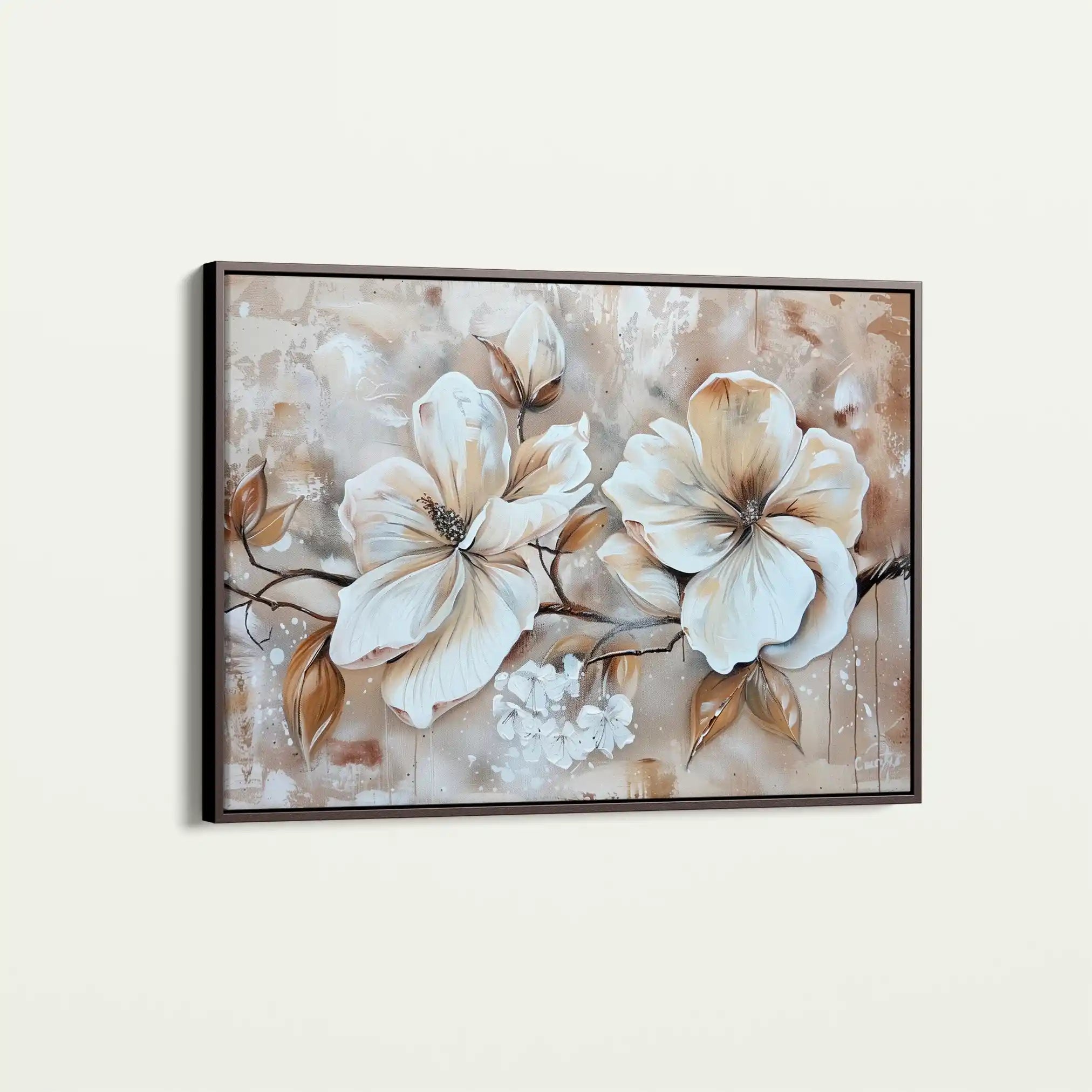 Floral 273 Canvas Art 60 x 40 cm / Black