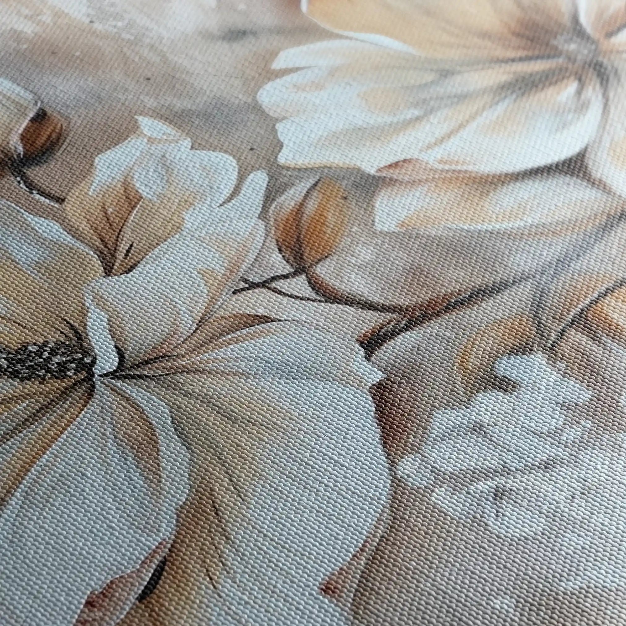 Floral 273 Canvas Art 60 x 40 cm / Black