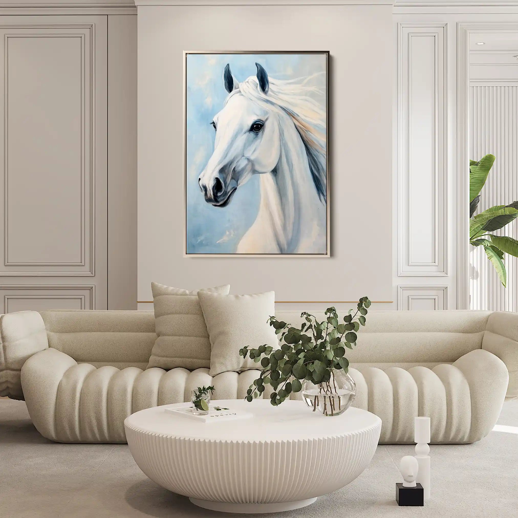 Horses 273 Canvas Art 60 x 40 cm / Black