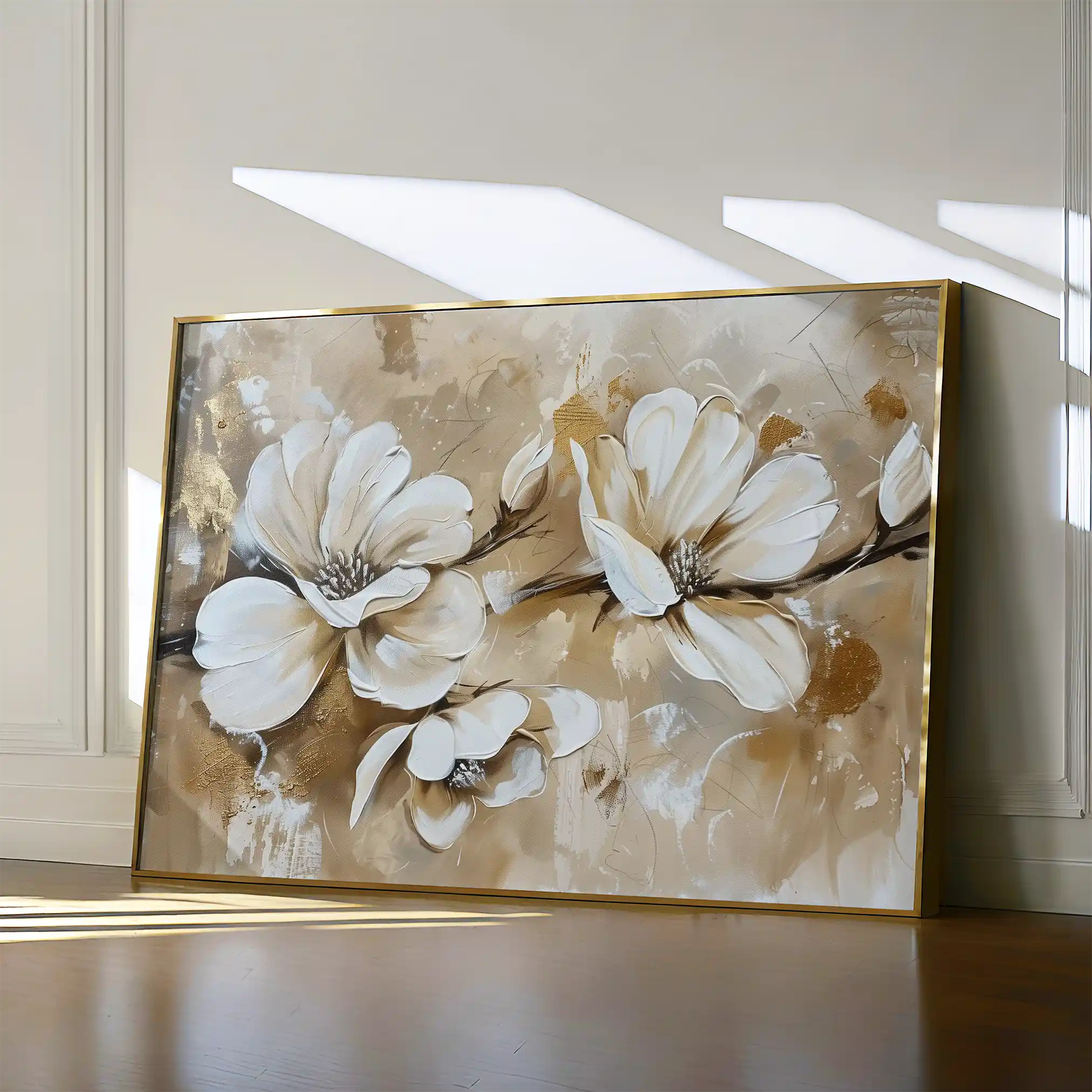 Floral 274 Canvas Art 60 x 40 cm / Black