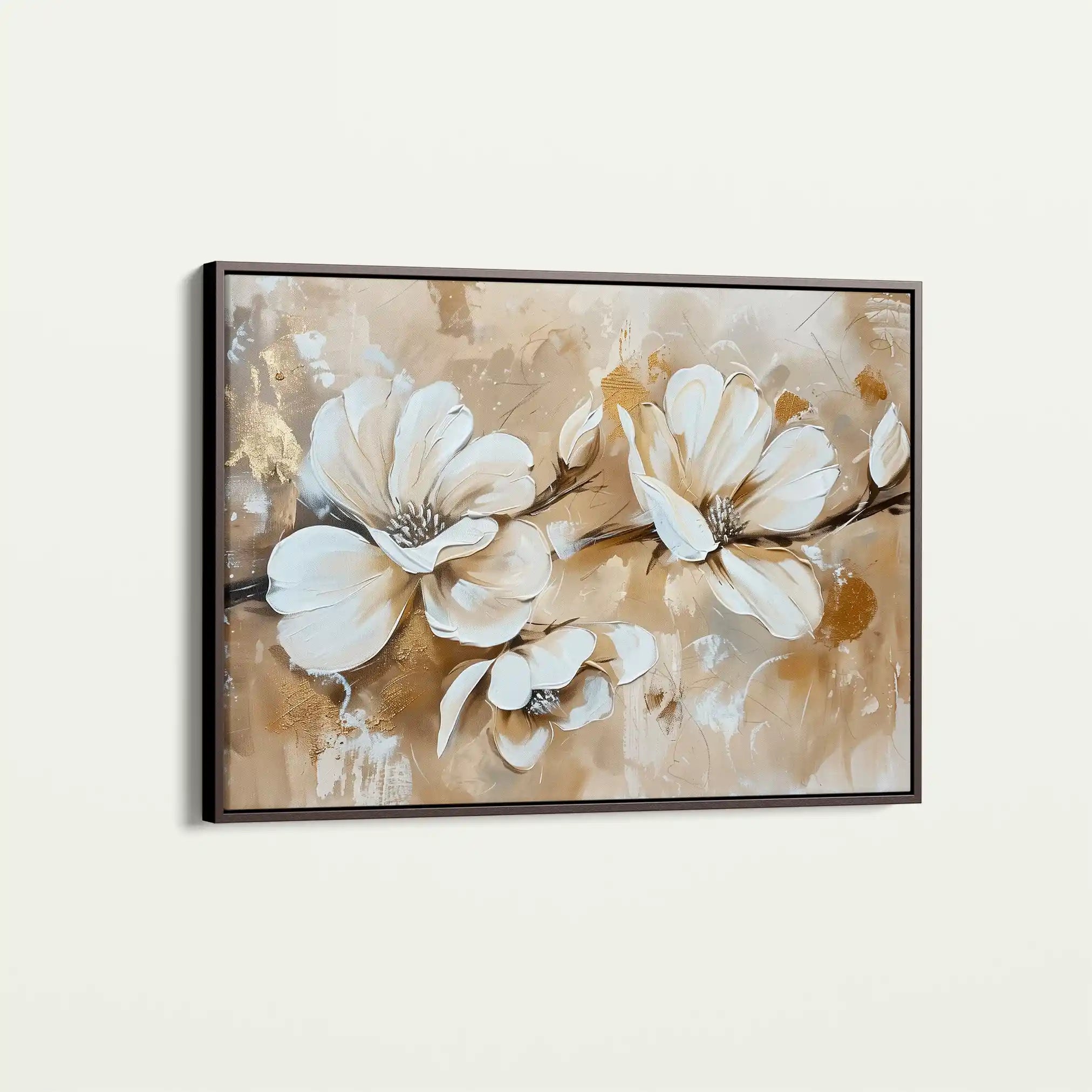 Floral 274 Canvas Art 60 x 40 cm / Black