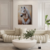 Horses 274 Canvas Art 18" x 24" / 45 x 60 cm / Black