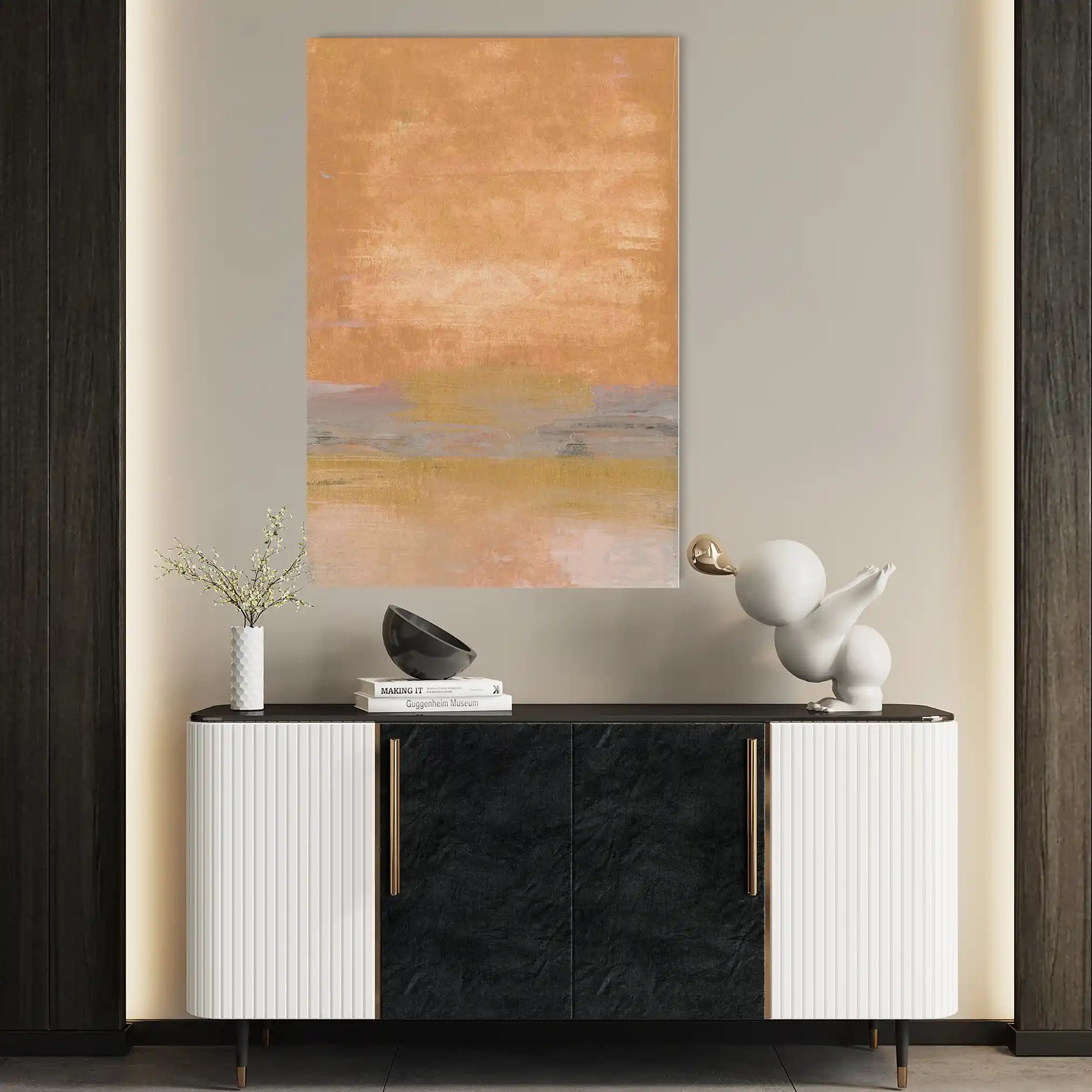 Abstract 275 Canvas Art 18" x 24" / 45 x 60 cm / Black