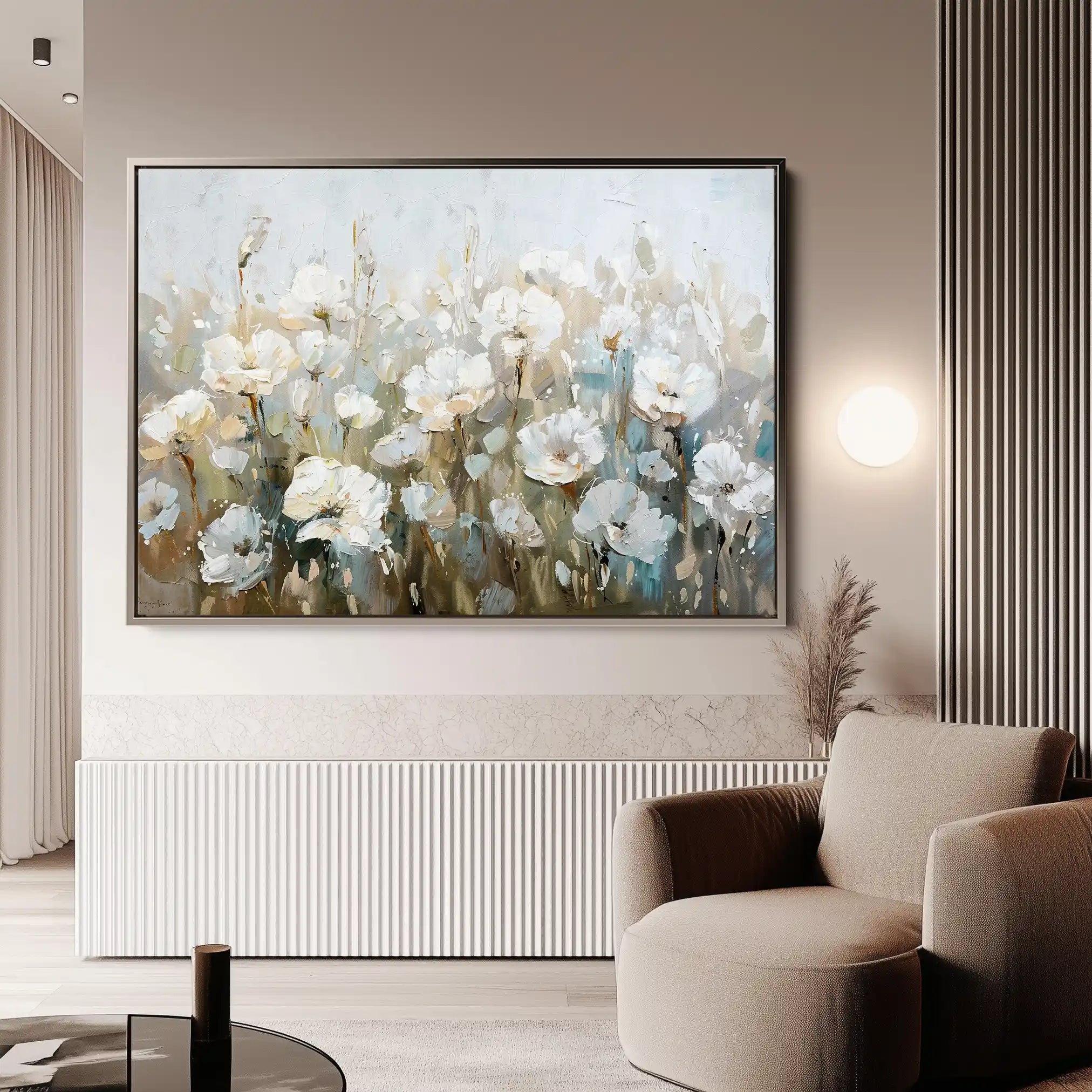Floral 275 Canvas Art 60 x 40 cm / Black