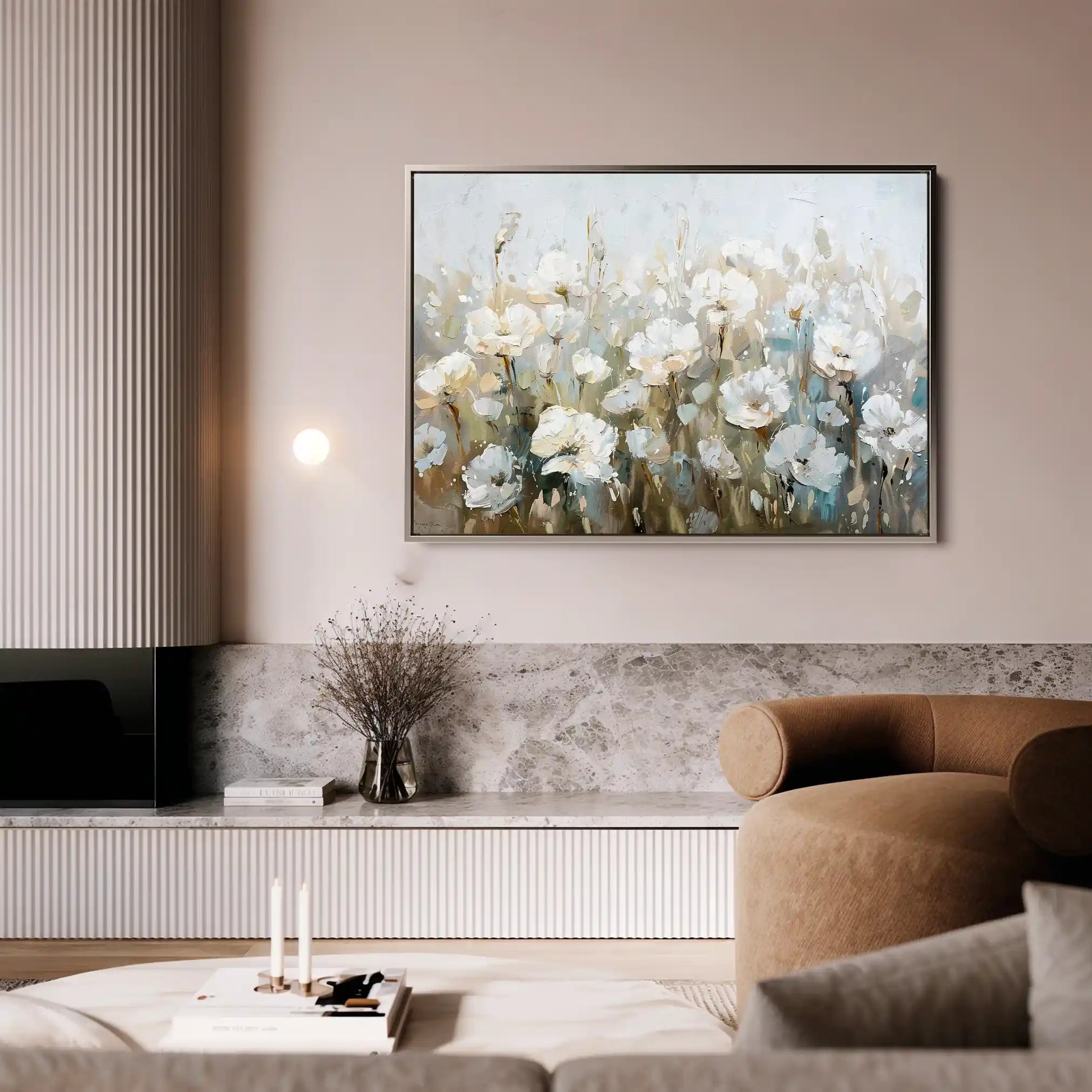 Floral 275 Canvas Art 60 x 40 cm / Black