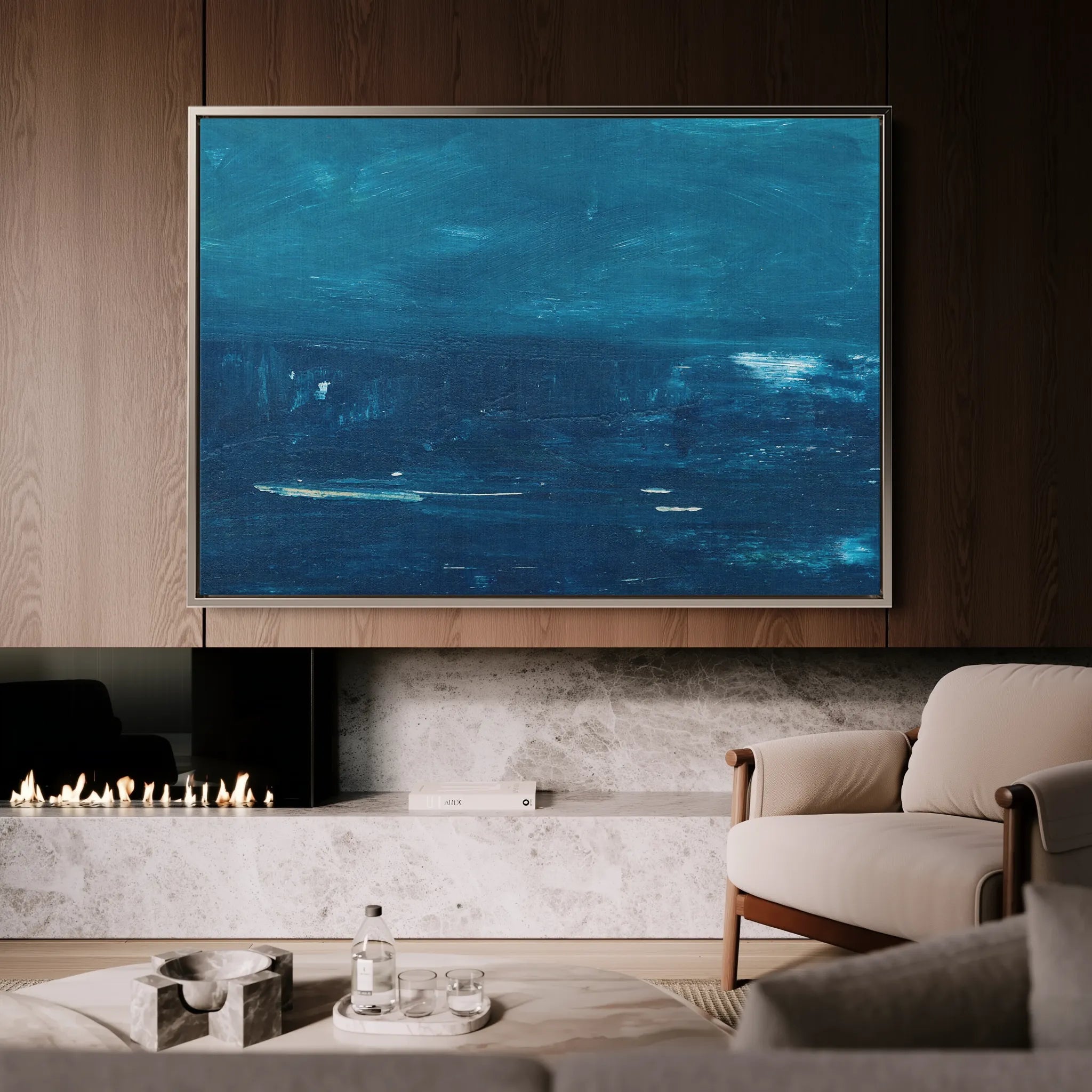 Abstract 276 Canvas Art 18" x 24" / 45 x 60 cm / Black