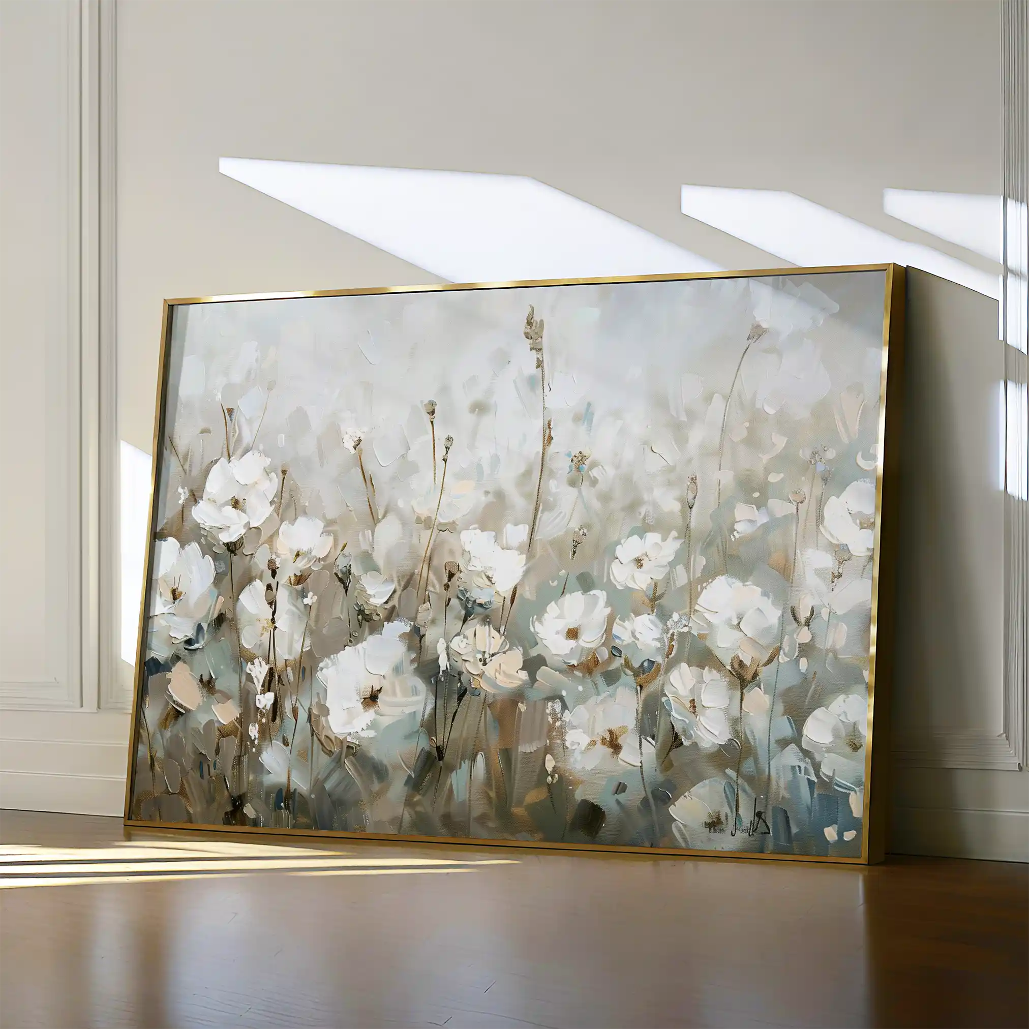Floral 276 Canvas Art 60 x 40 cm / Black