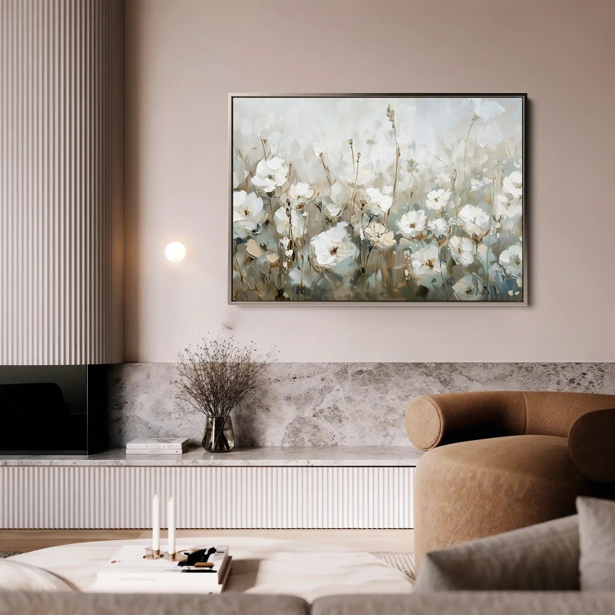 Floral 276 Canvas Art 60 x 40 cm / Black