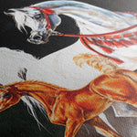 Horses 276 Canvas Art 18" x 24" / 45 x 60 cm / Black
