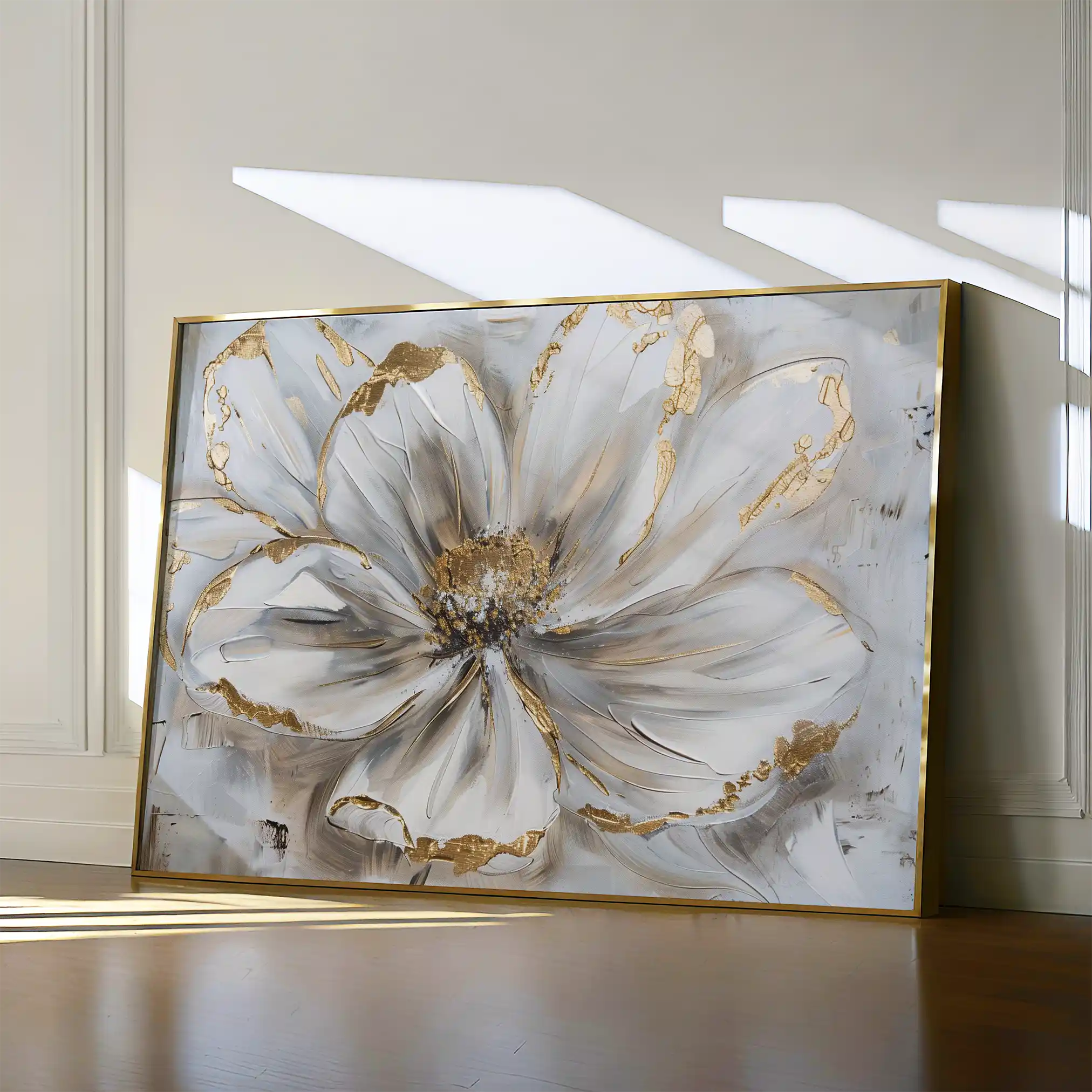 Floral 277 Canvas Art 60 x 40 cm / Black