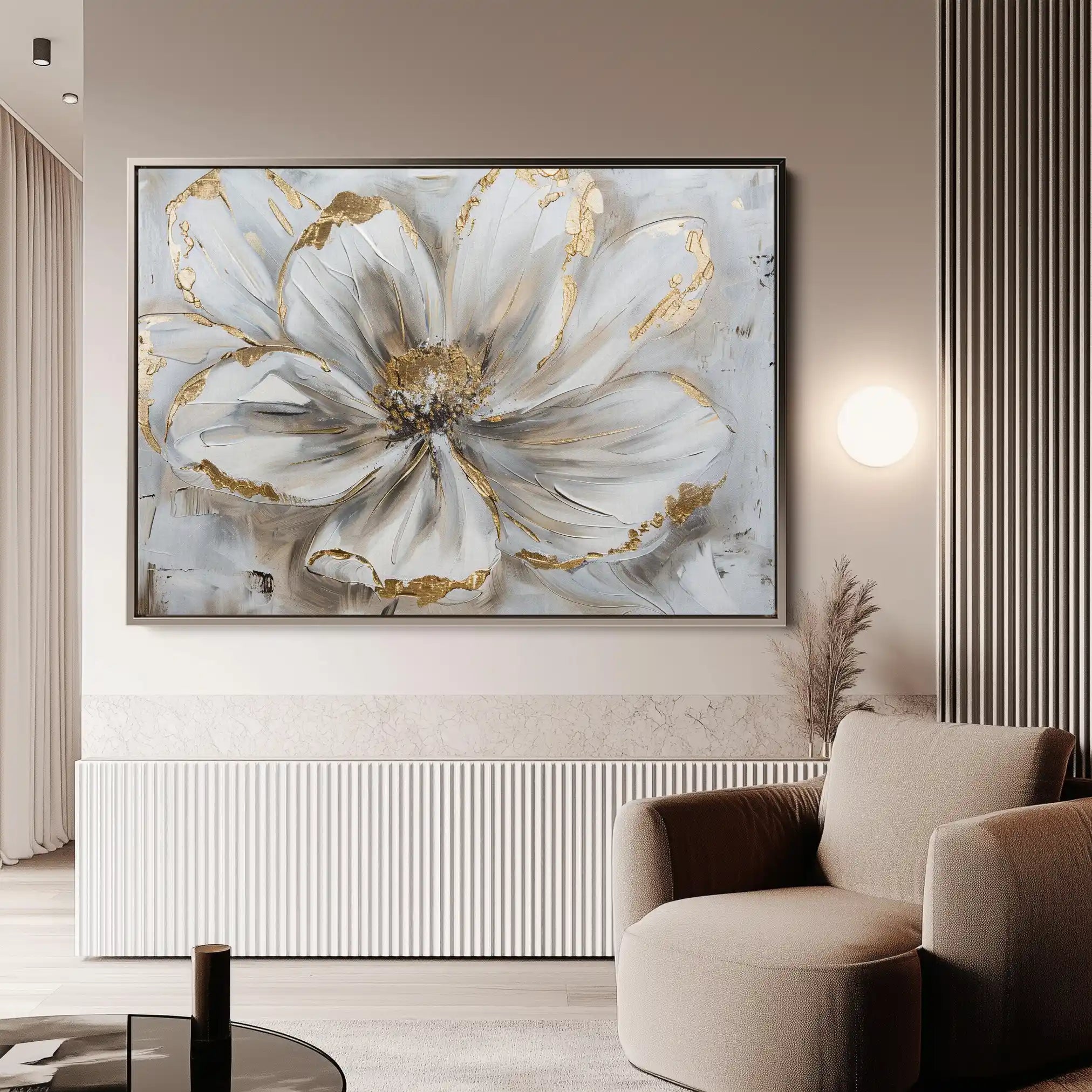 Floral 277 Canvas Art 60 x 40 cm / Black