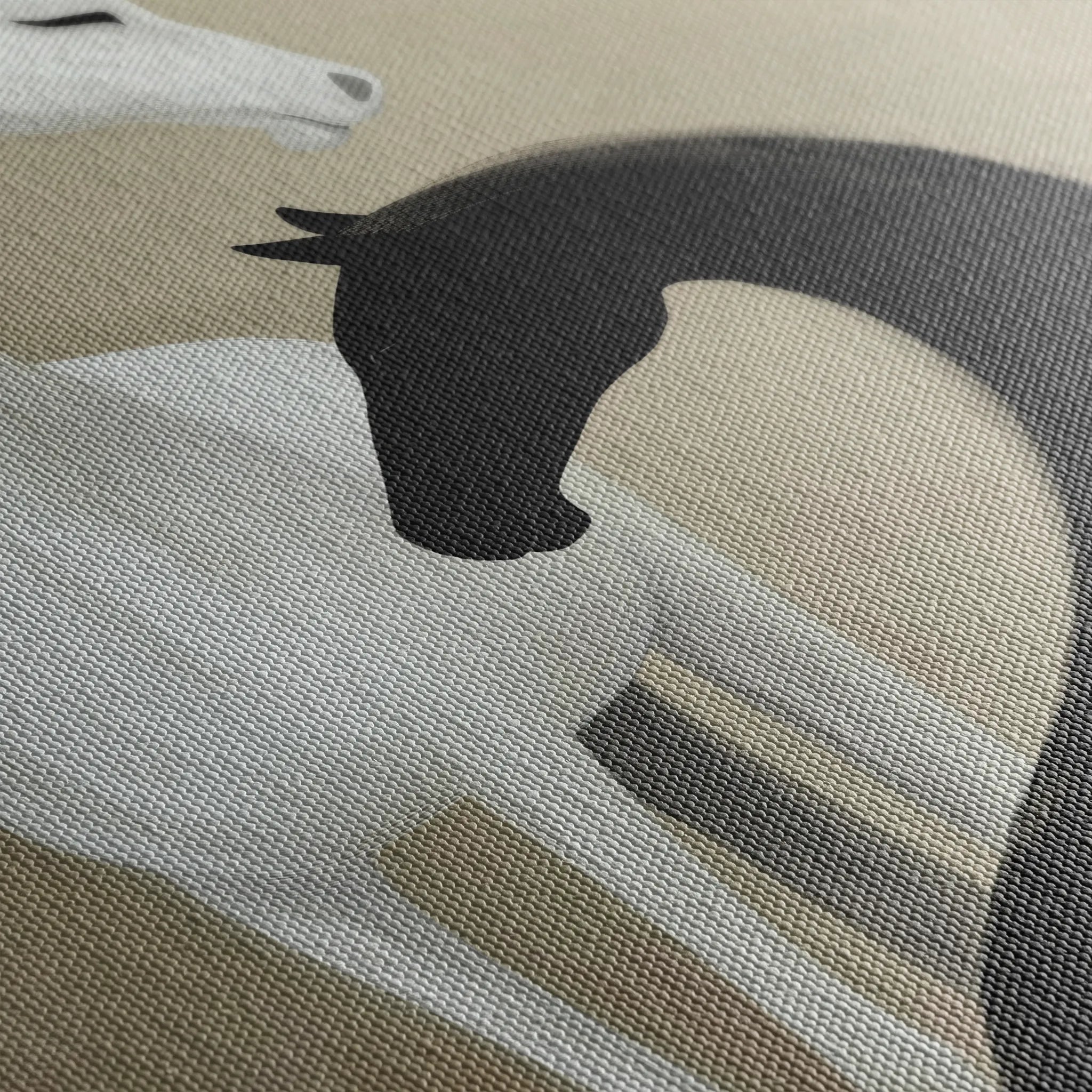 Horses 277 Canvas Art 18" x 24" / 45 x 60 cm / Black