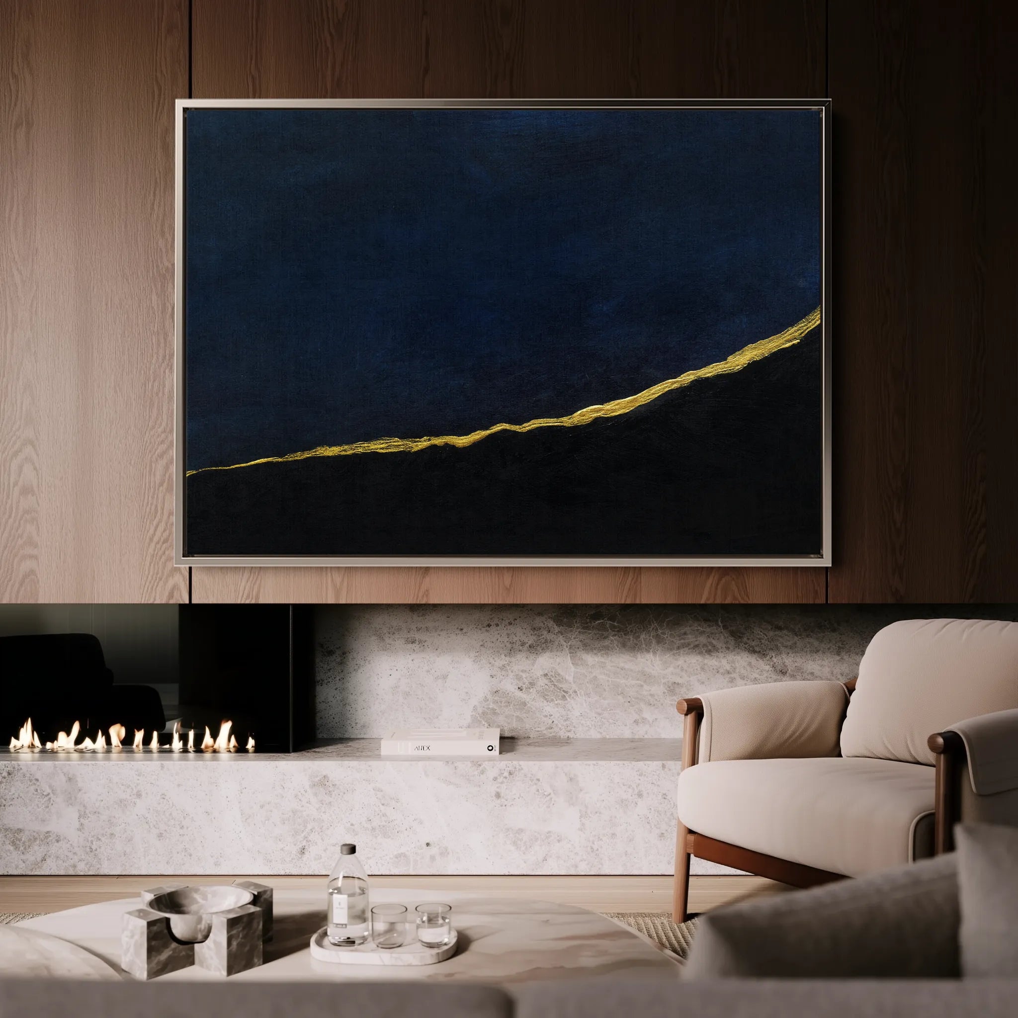 Abstract 278 Canvas Art 18" x 24" / 45 x 60 cm / Black