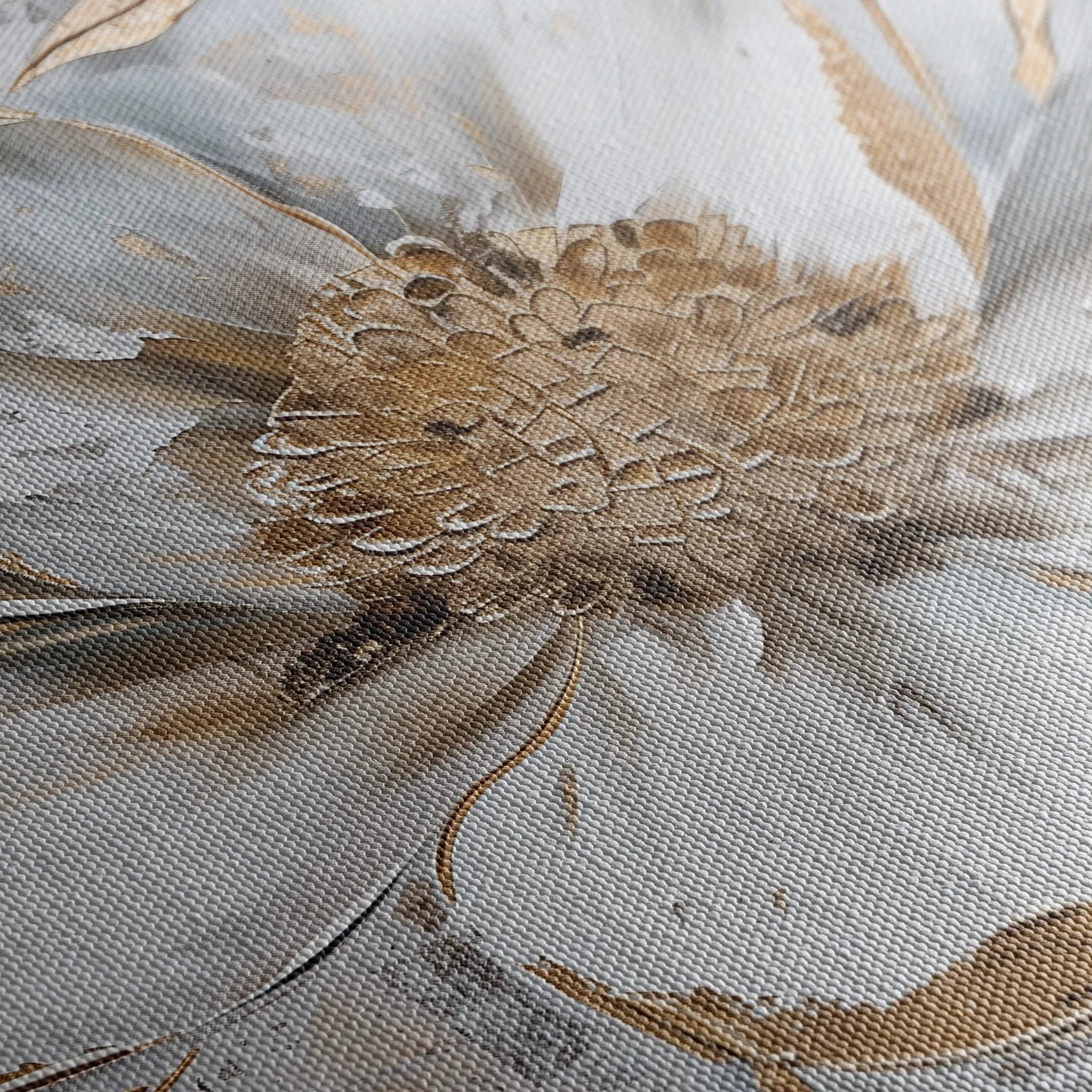 Floral 278 Canvas Art 18" x 24" / 45 x 60 cm / Black