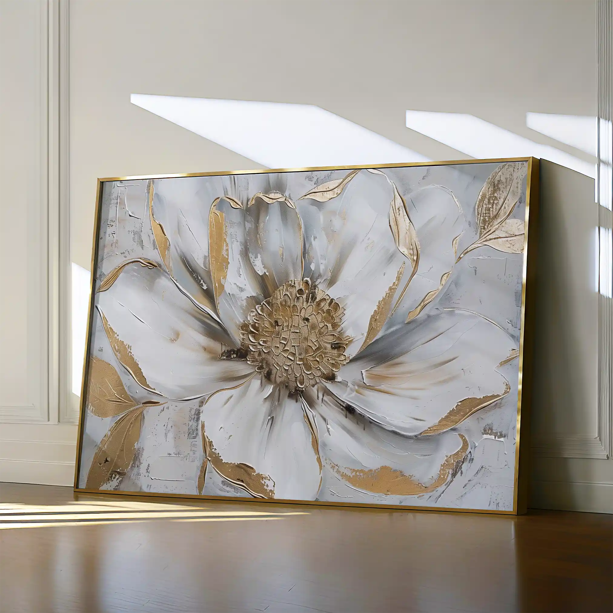 Floral 278 Canvas Art 60 x 40 cm / Black