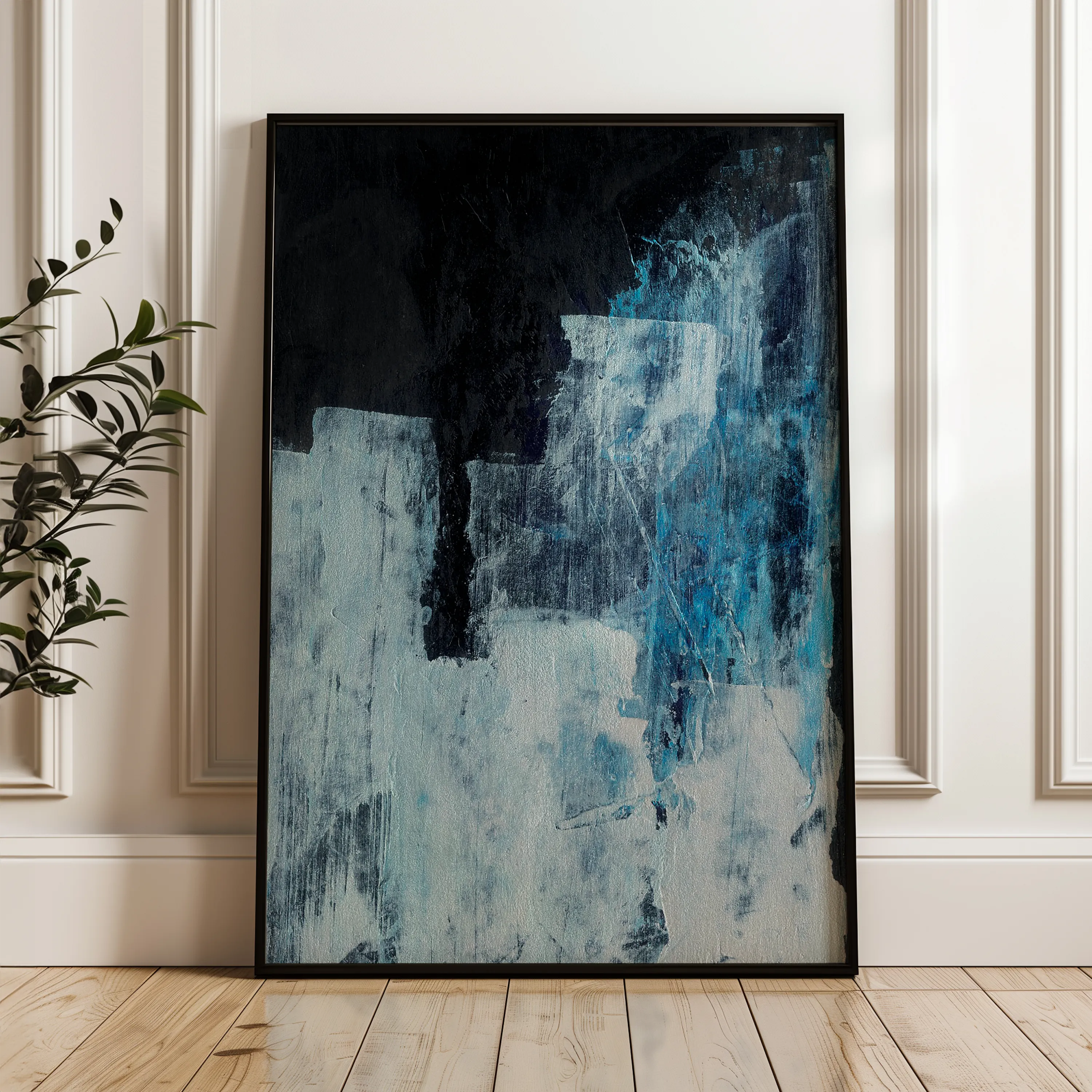 Abstract 279 Canvas Art 18" x 24" / 45 x 60 cm / Black