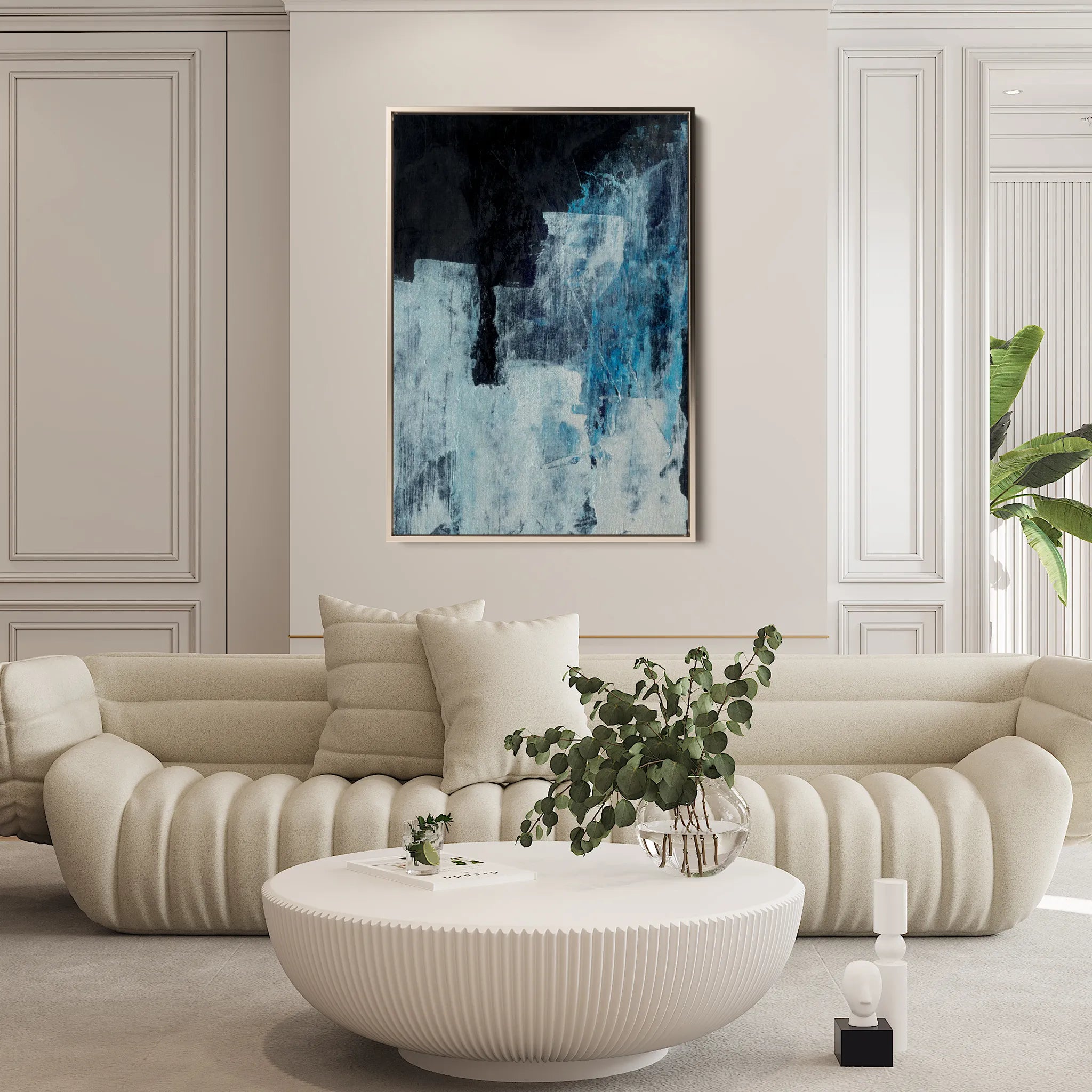 Abstract 279 Canvas Art 18" x 24" / 45 x 60 cm / Black