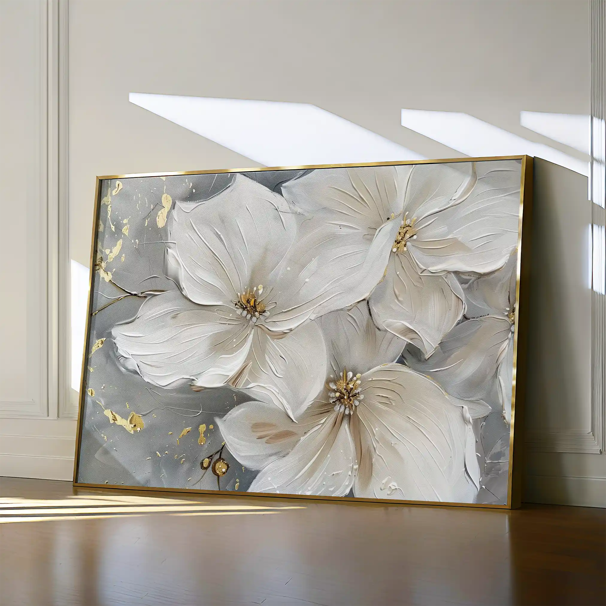 Floral 279 Canvas Art 60 x 40 cm / Black