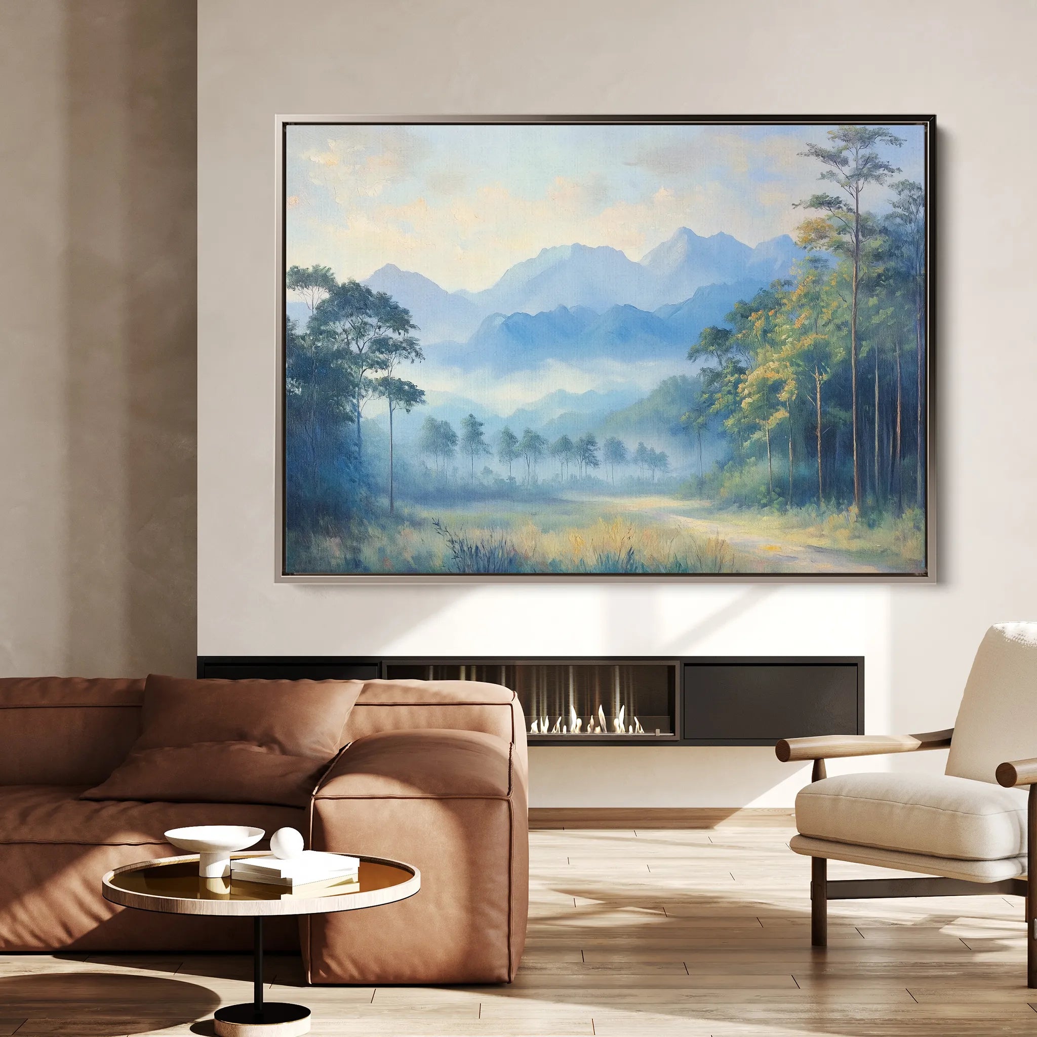 Landscape 279 Canvas Art 18" x 24" / 45 x 60 cm / Black