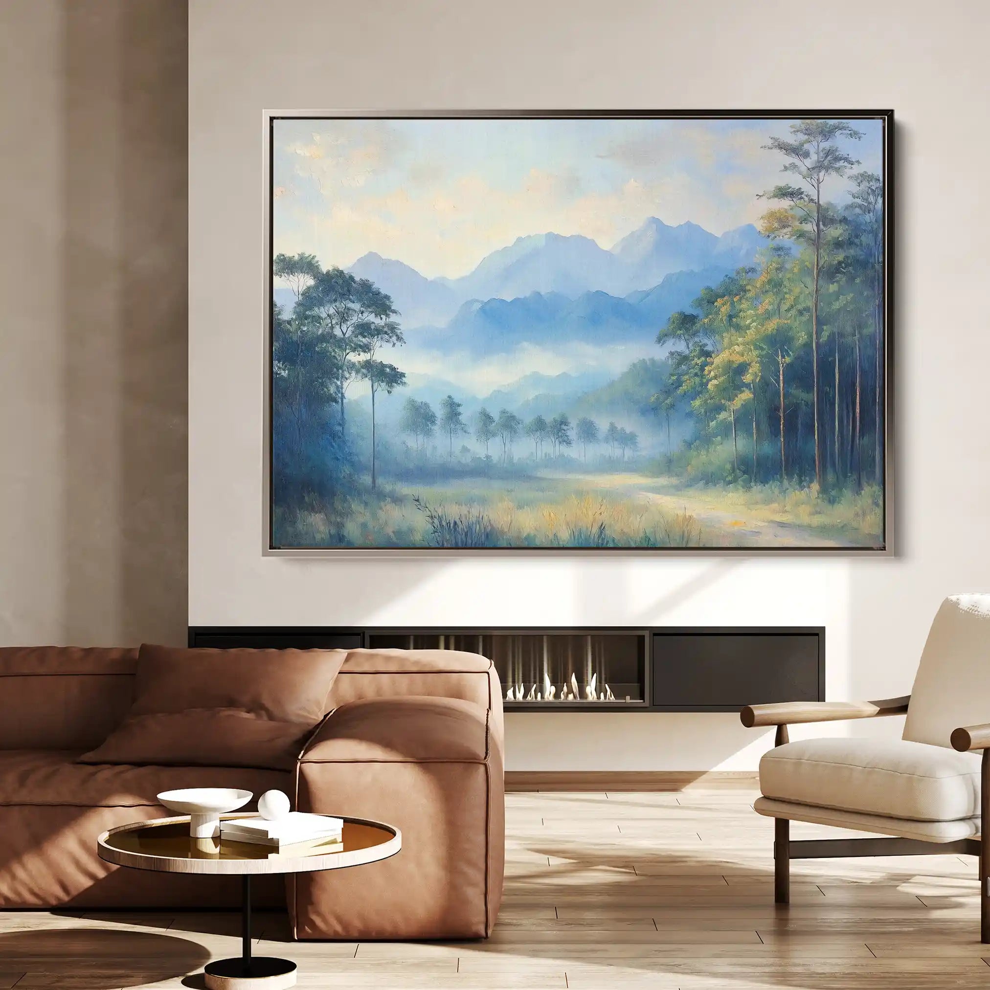 Landscape 279 Canvas Art 60 x 40 cm / Black